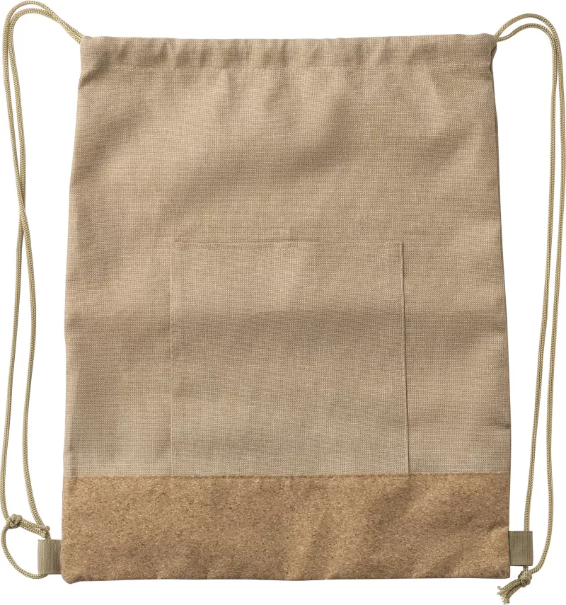 Drawstring bag Ansel – Cork bottom – 6 l, khaki