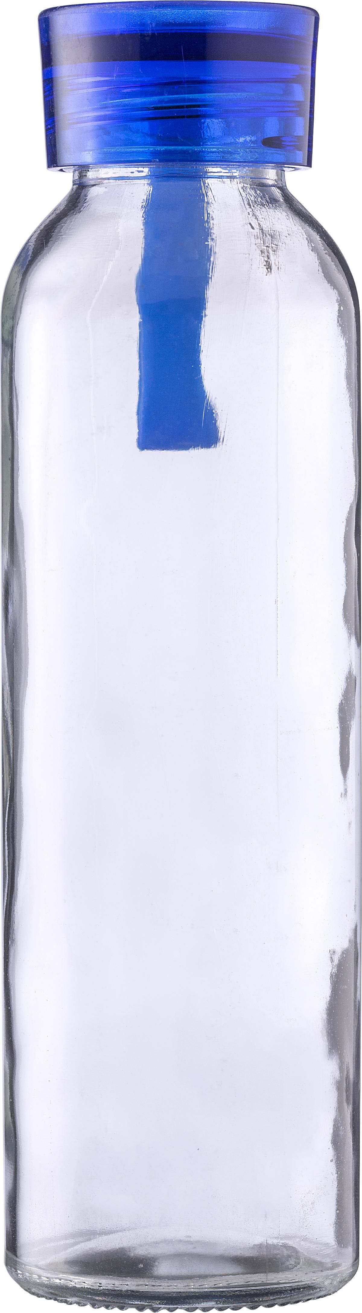 Drinking bottle – Glass – Colored lid – 500 ml, light blue