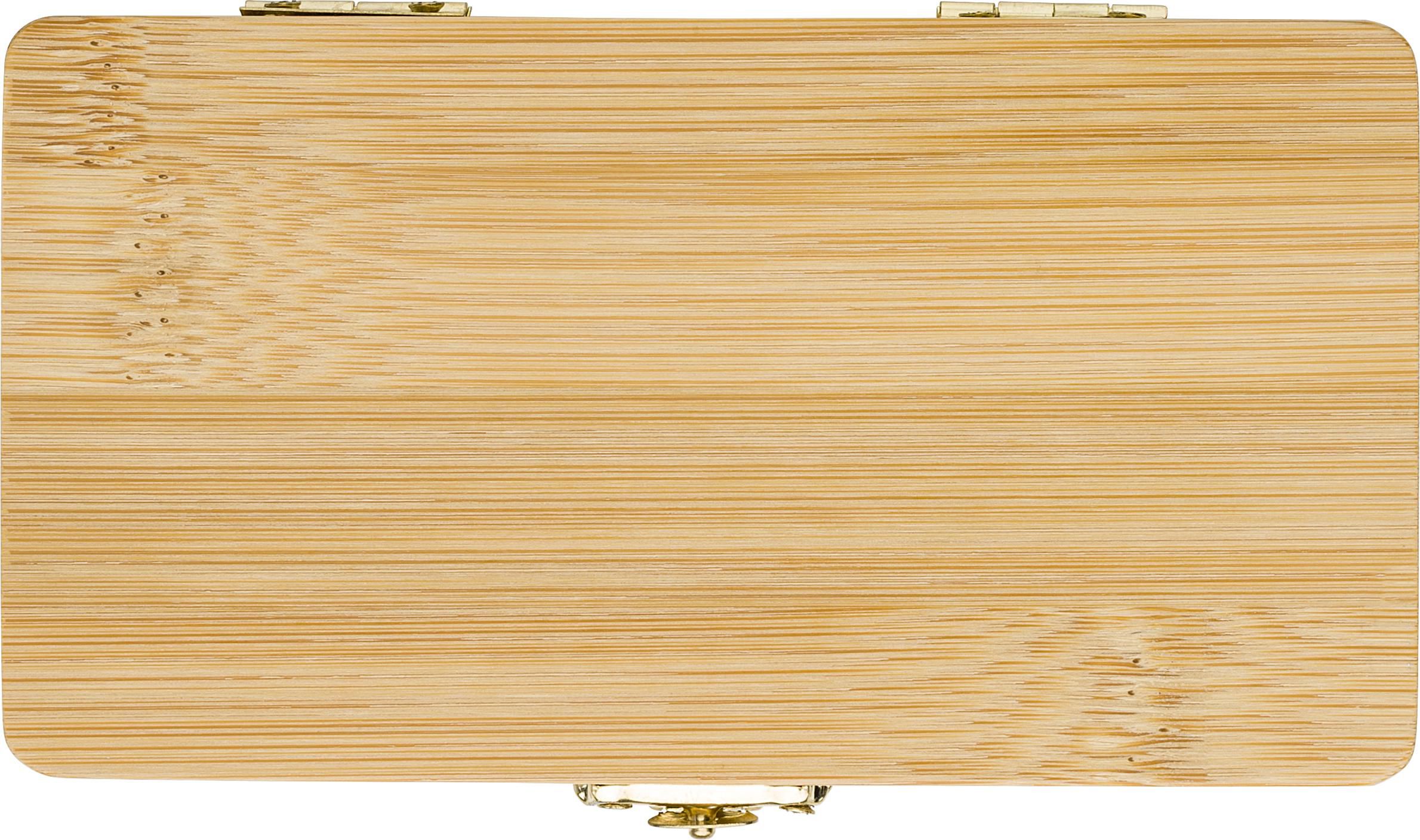 Werkzeugset Willow – Bambuskoffer – 25 St., braun