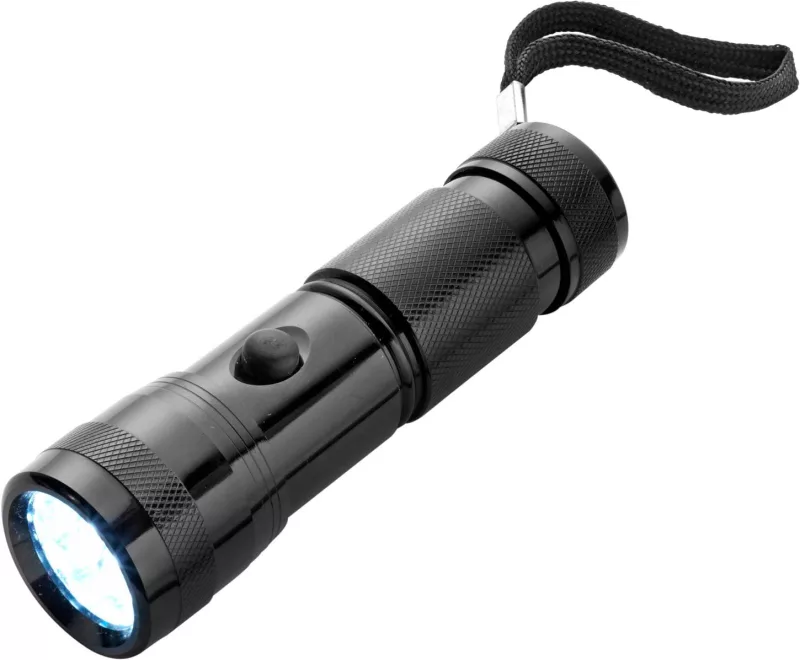 Taschenlampe Romeo – Aluminium – 14 LED, schwarz