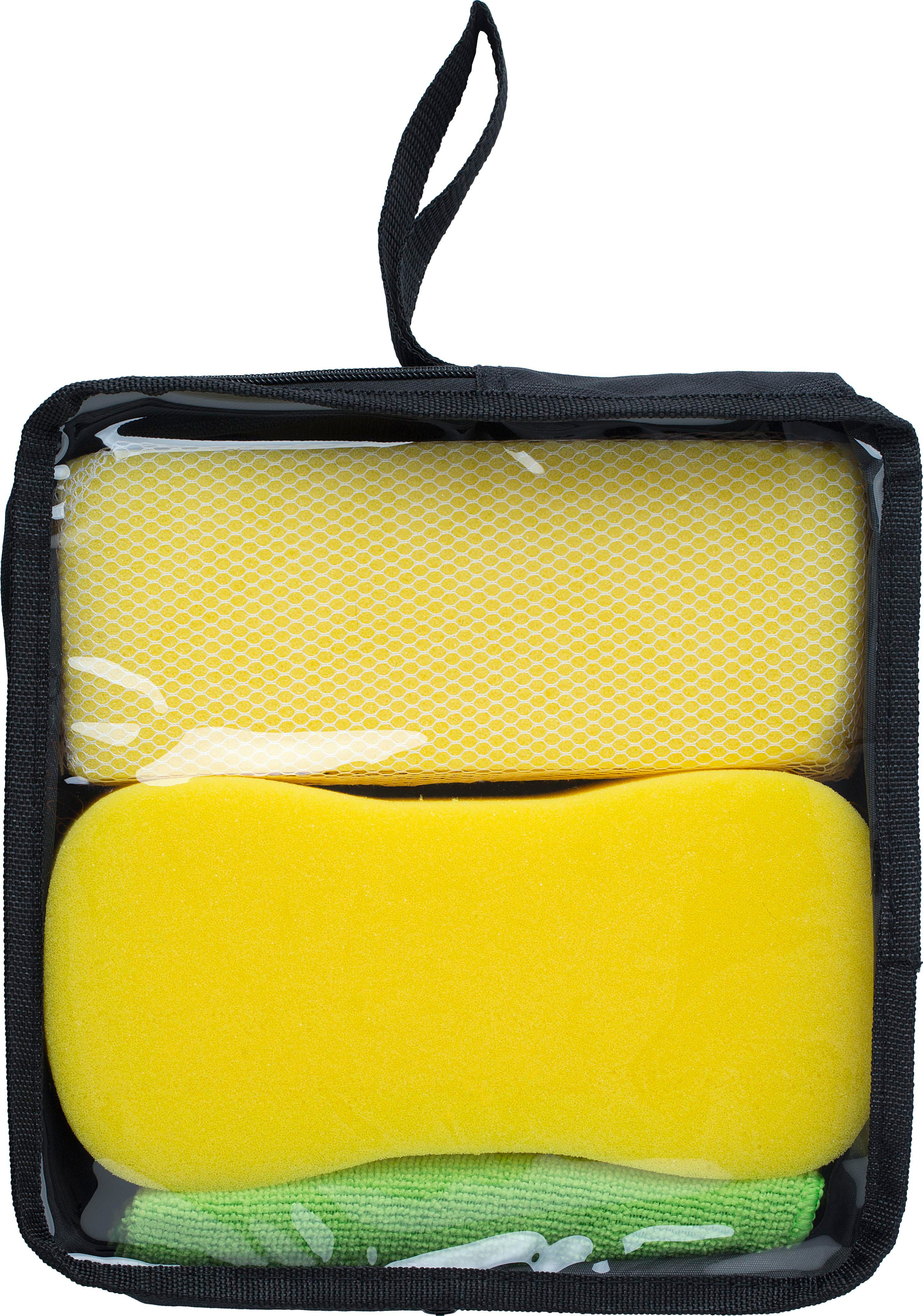 Car wash set Aaliyah – Polyester – 3 items, yellow