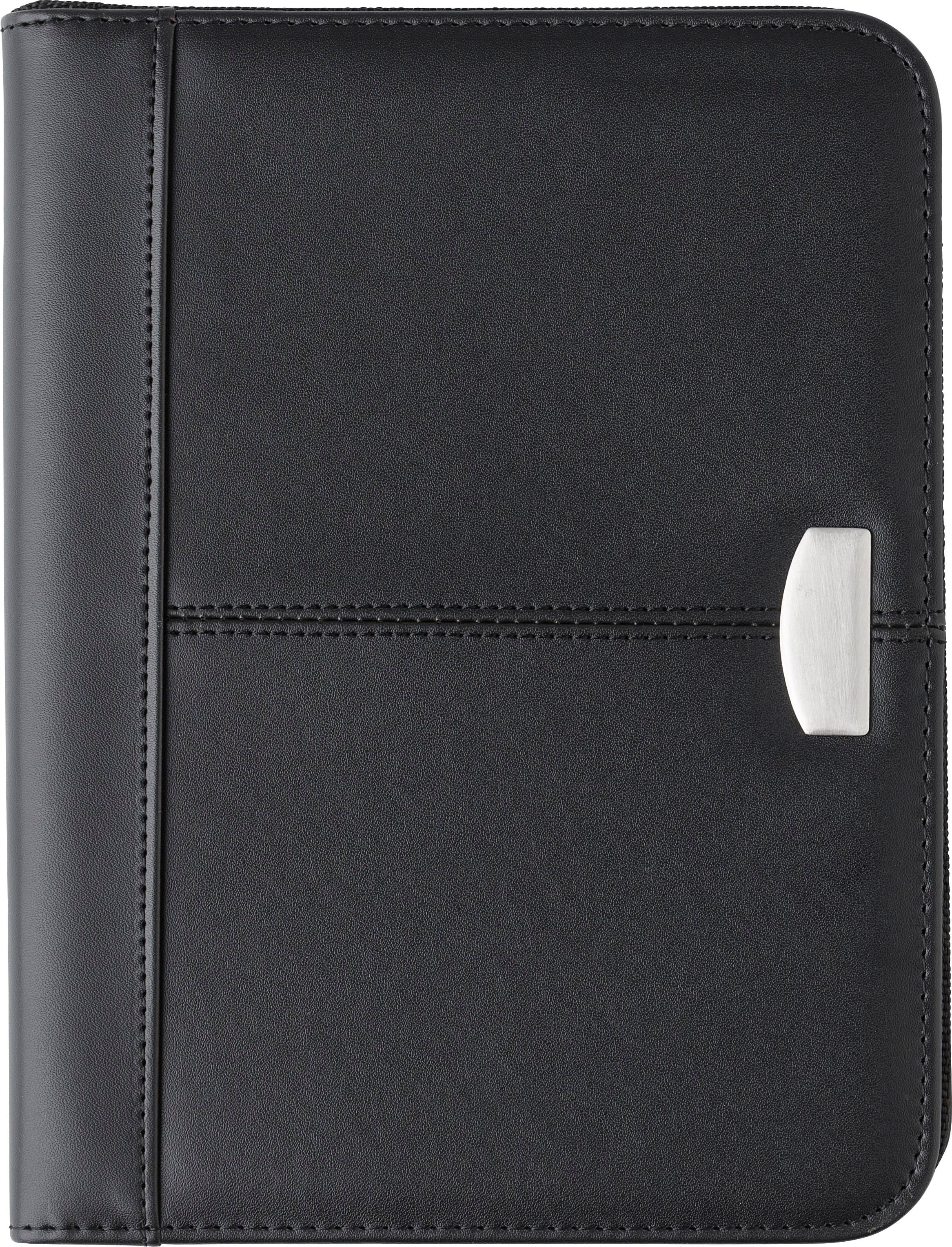 Classeur Rosa – Cuir reconstitué – A5 – Avec bloc-notes, noir