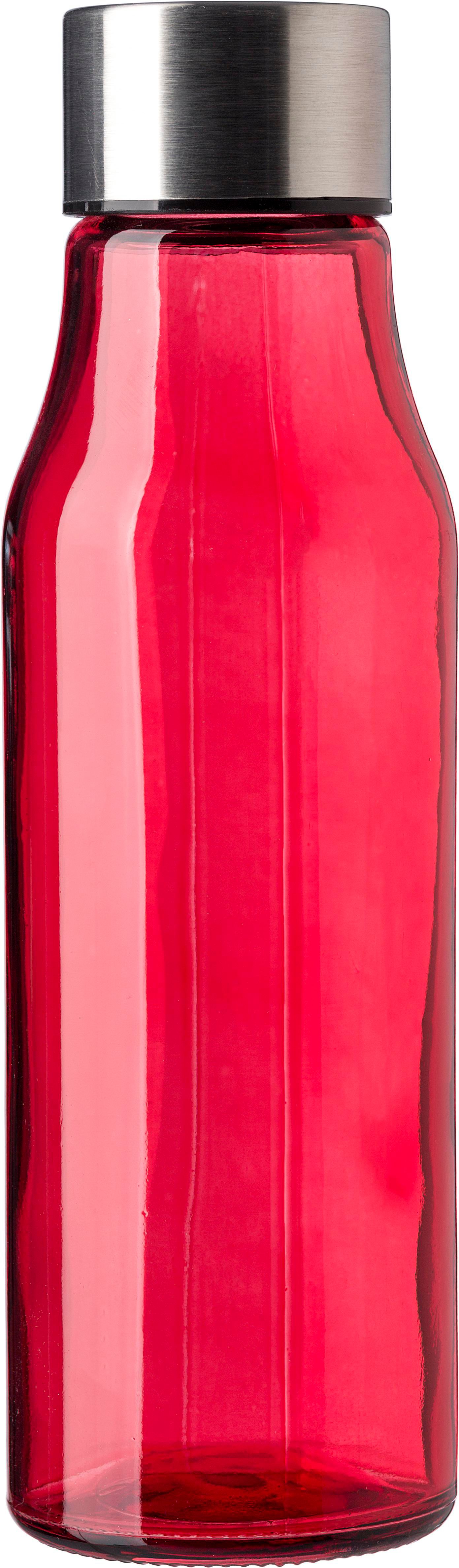 Trinkflasche Andrei – Glas, rot
