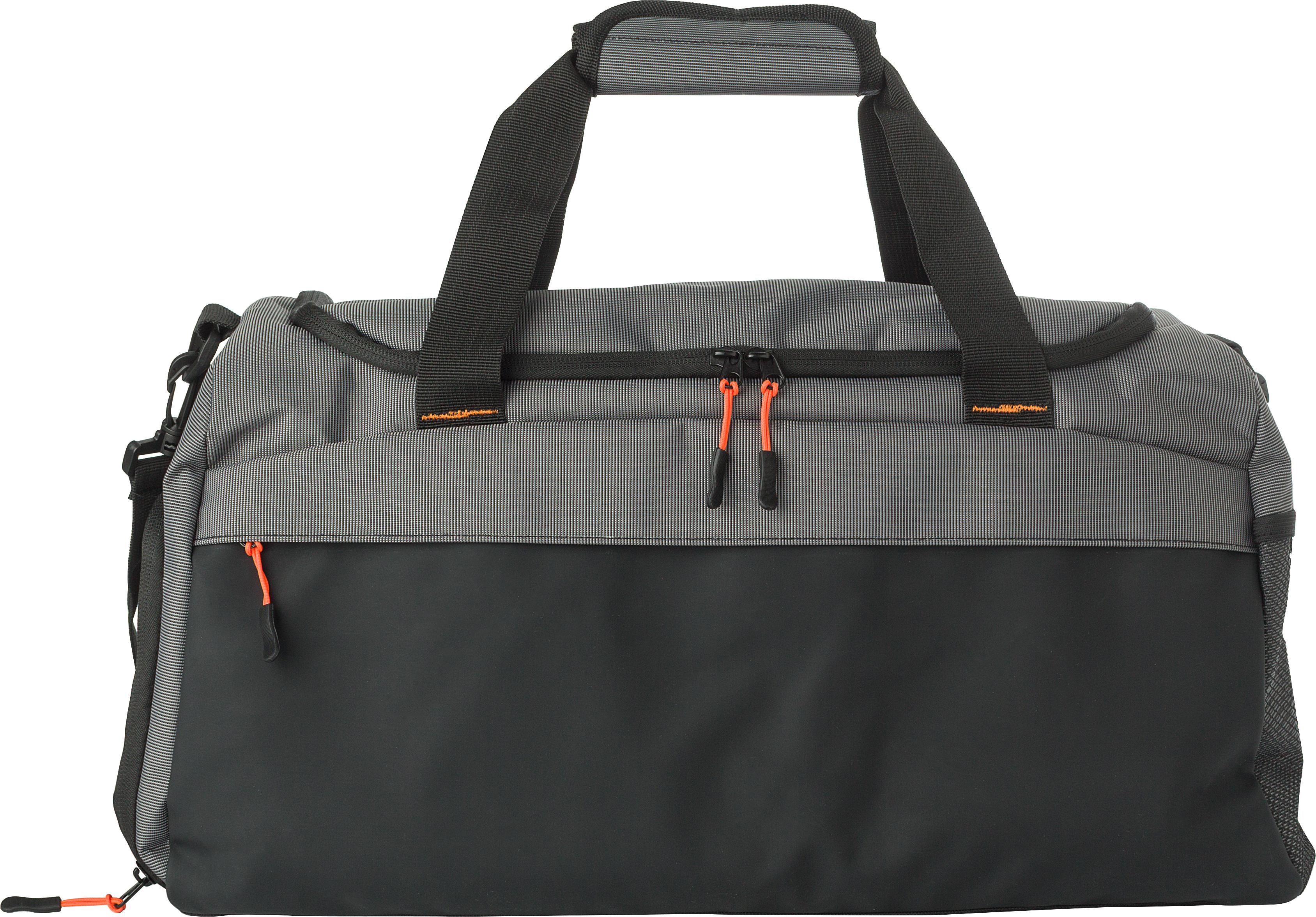 Sac de sport Mabel – Polyester 500D – Bicolore, gris