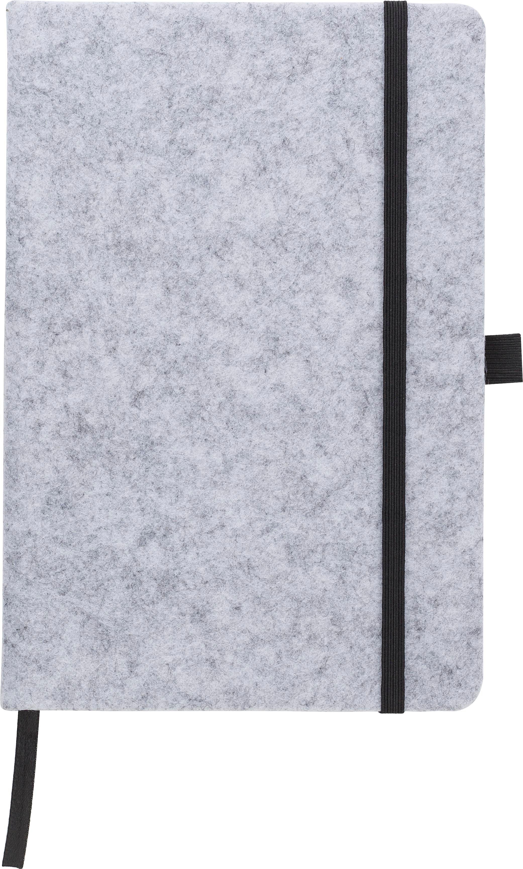 Carnet de notes Harper – Feutre – A5 – Ligné, gris foncé