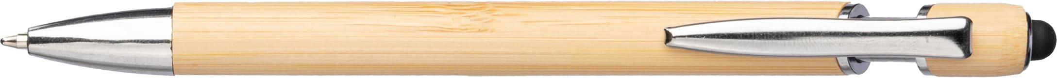 Ballpen Manuela – Bamboo – Stylus, brown