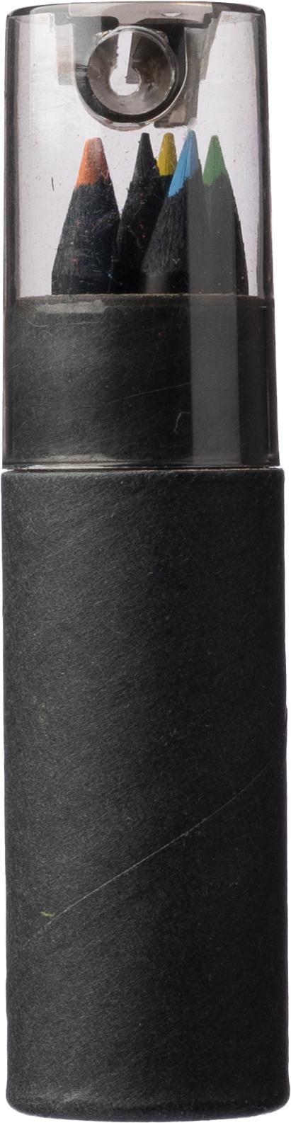 Crayons de couleur Beate – 6 pièces, noir