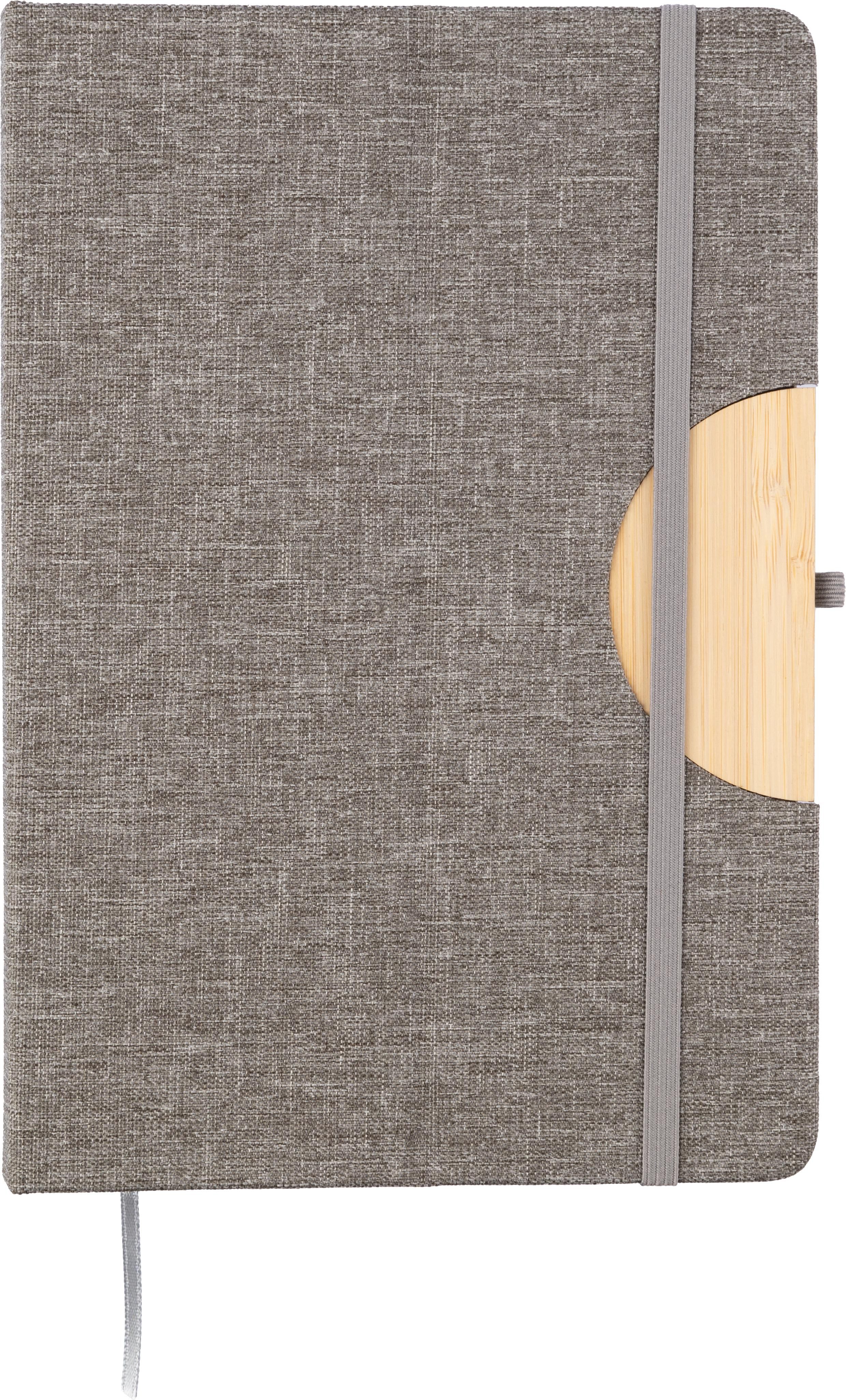 Notebook Ernst – A5 – Phone holder, grey
