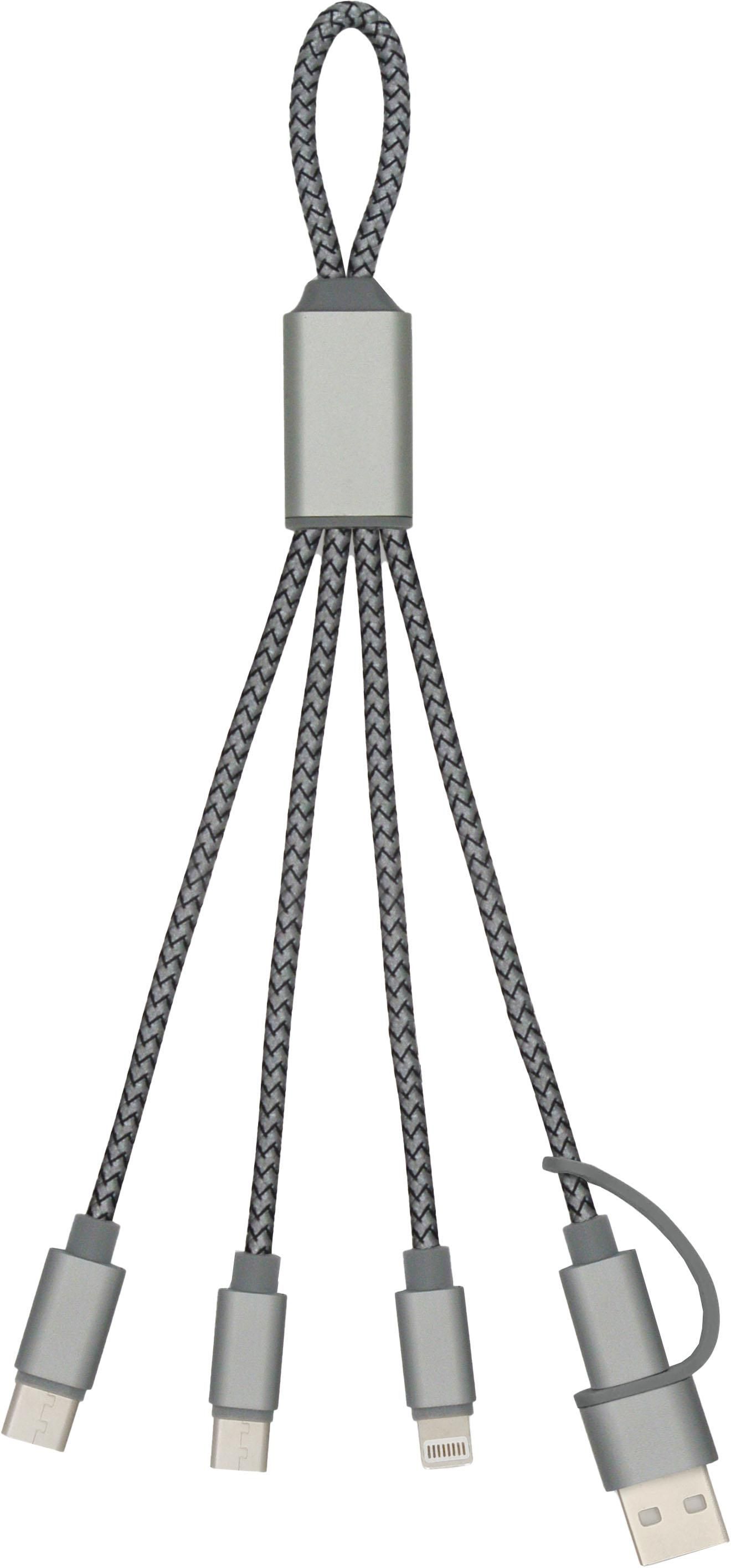 BrandCharger câble de charge Trident 2 – 3-en-1, gun métal