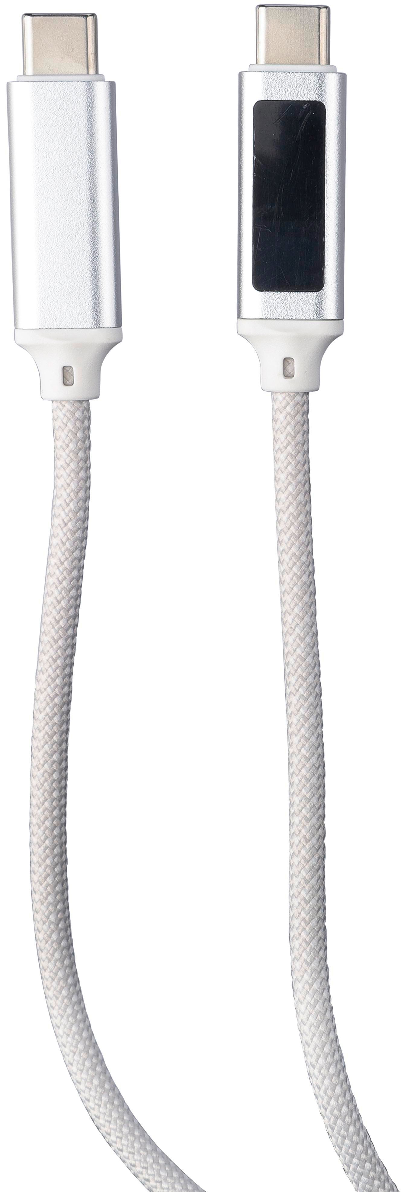 Ladekabel Gerd – Nylon – 100 W, hellgrau