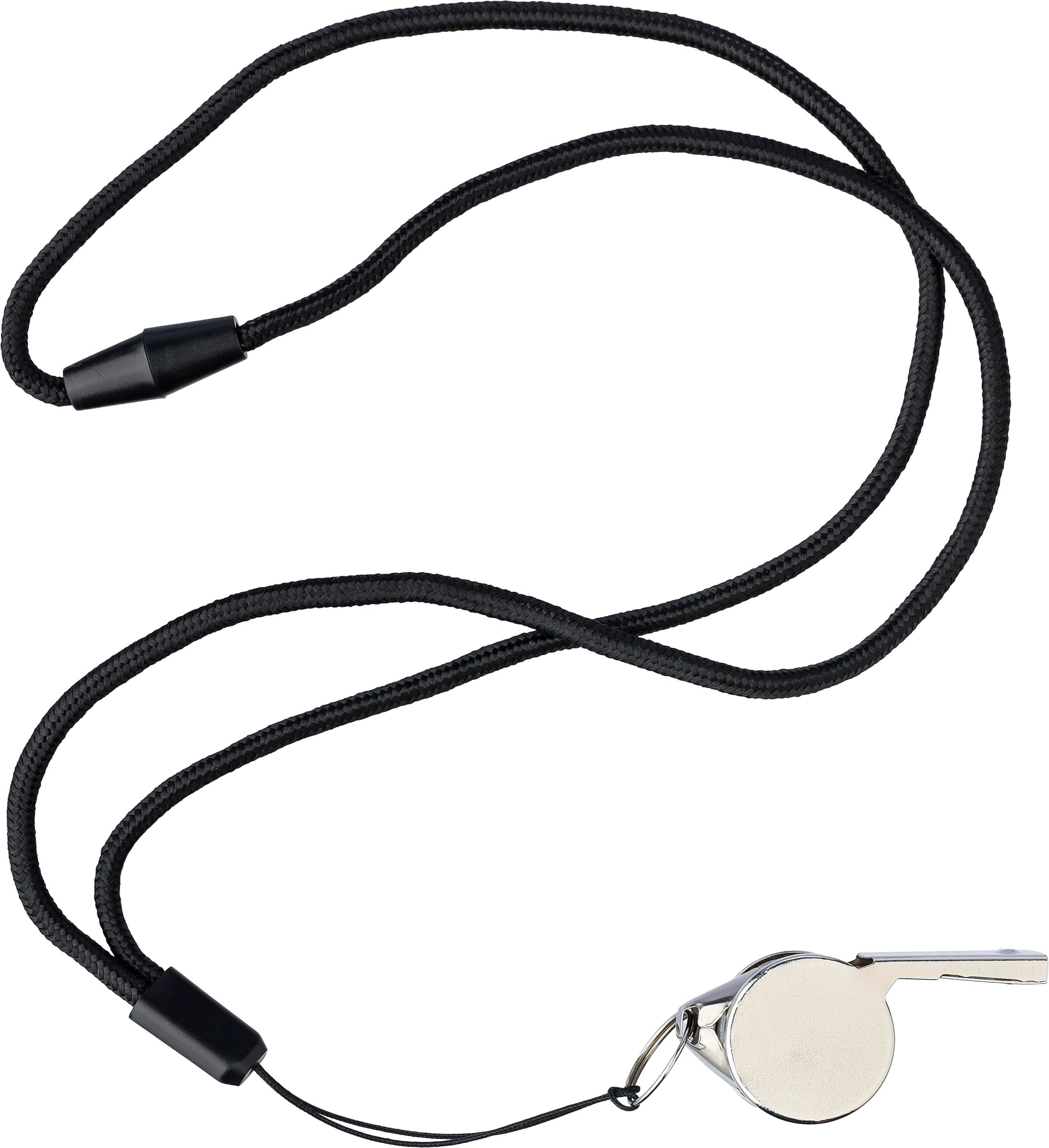 Pfeife Rebecca – Metall – Polyesterkordel, silber