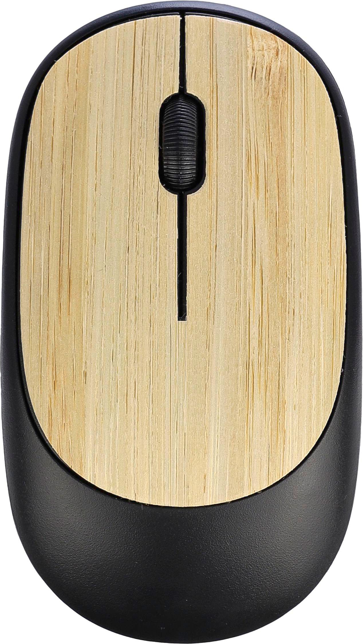 Wireless mouse Eileen – Bamboo details, black