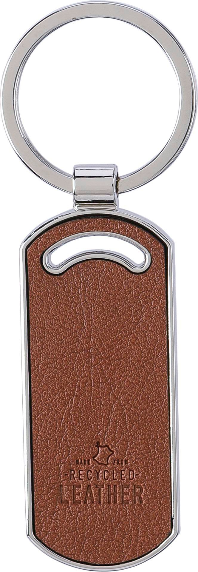 Schlüsselanhänger Jill – Leder – Oval, braun