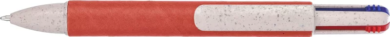 Ballpen Deborah – Carton and wheat straw – 4-color, red