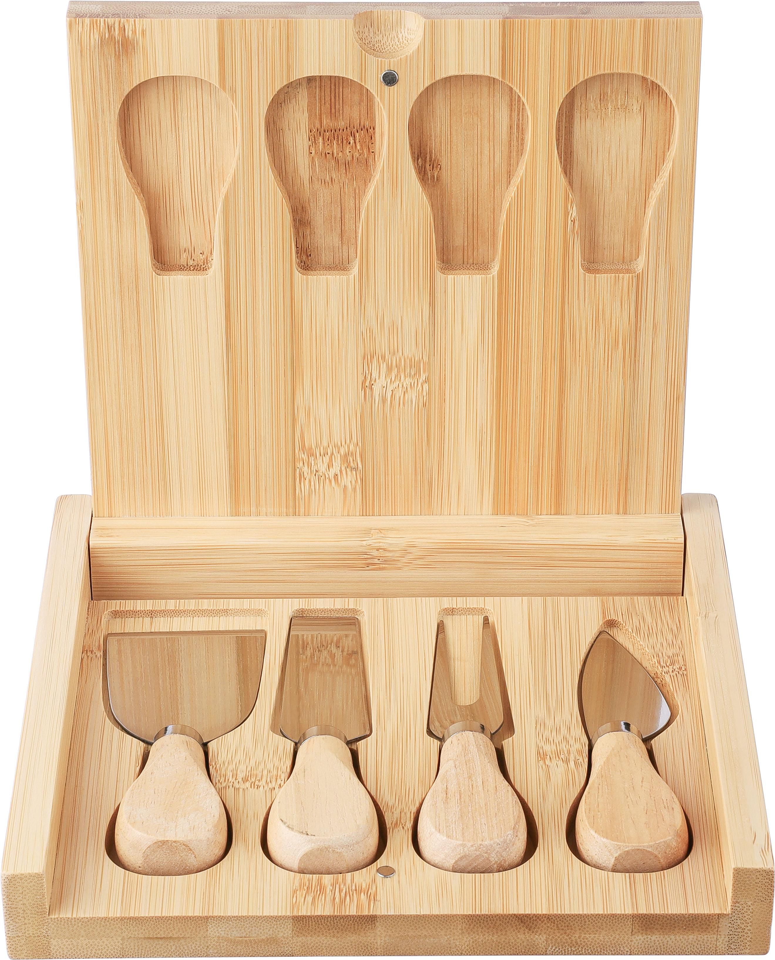 Plateau à fromage Zea – Bambou – 4 pièces, brun