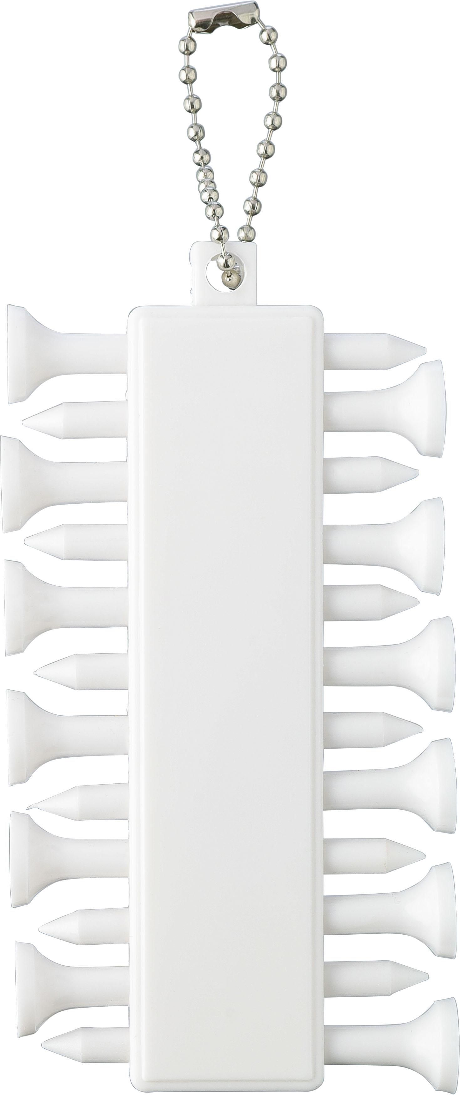 Set de tees de golf Aveline – 15 pièces, blanc