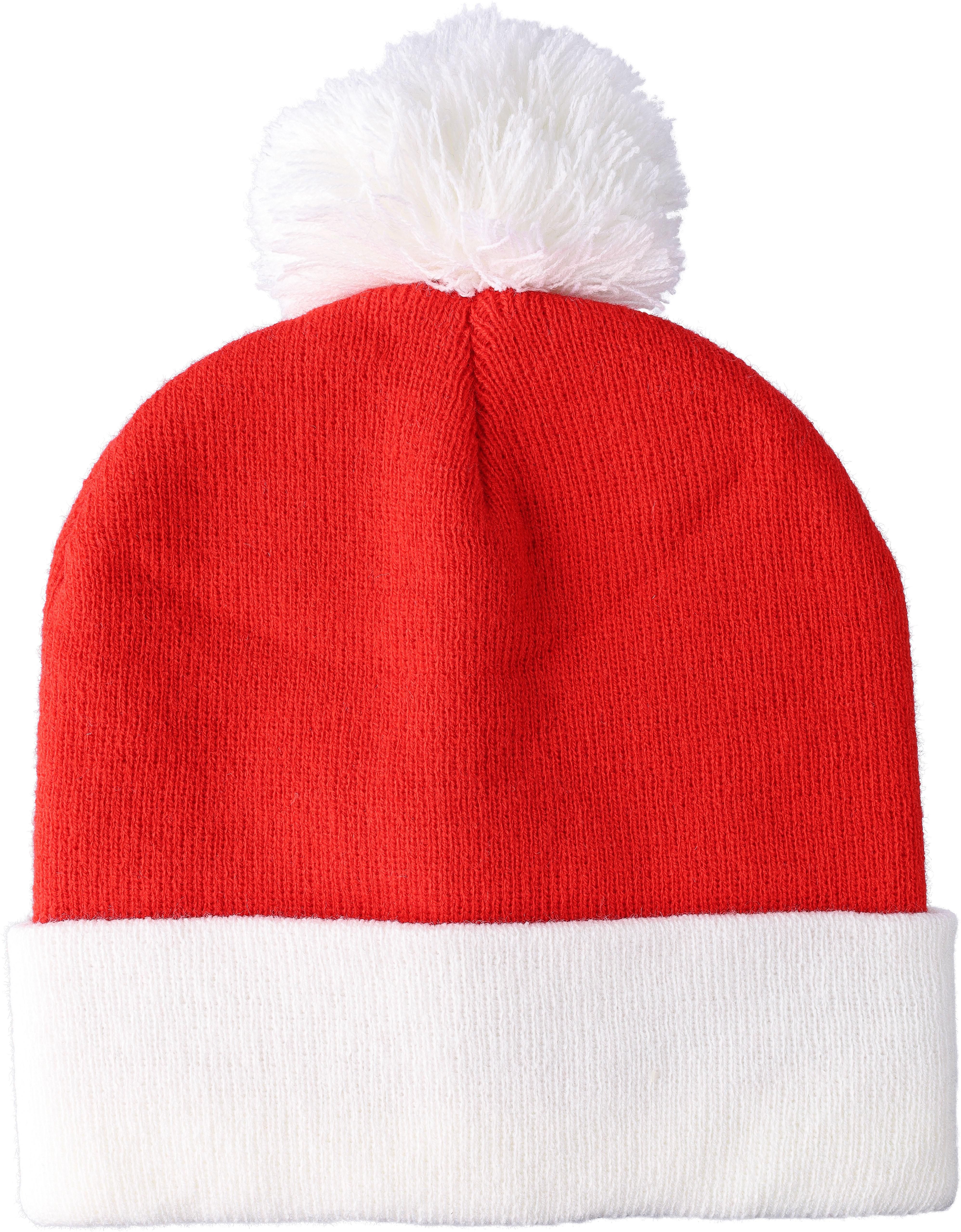 Weihnachtsmütze Eleni – Gestrickt, rot