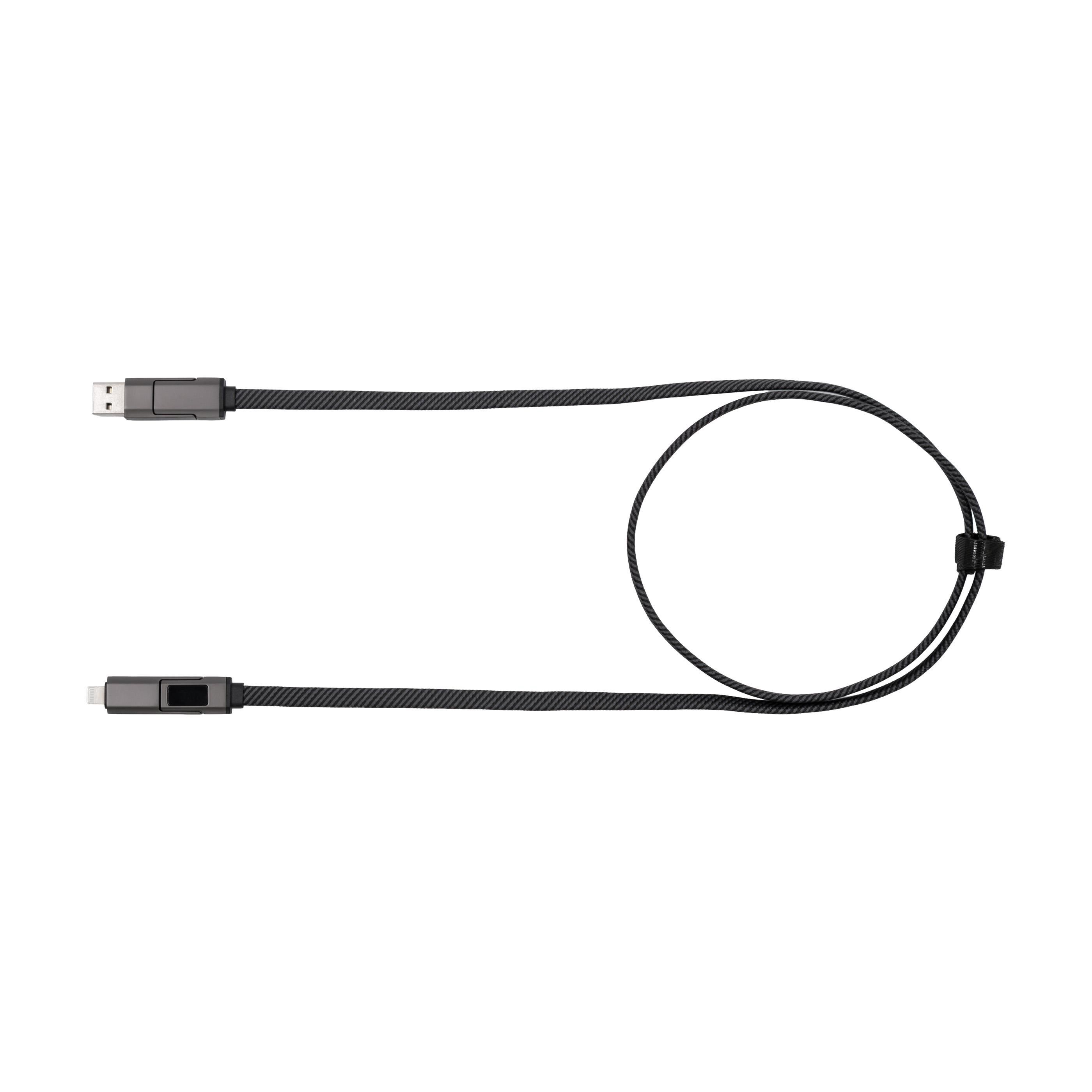 BrandCharger câble de charge Thor – 4-en-1, gun métal