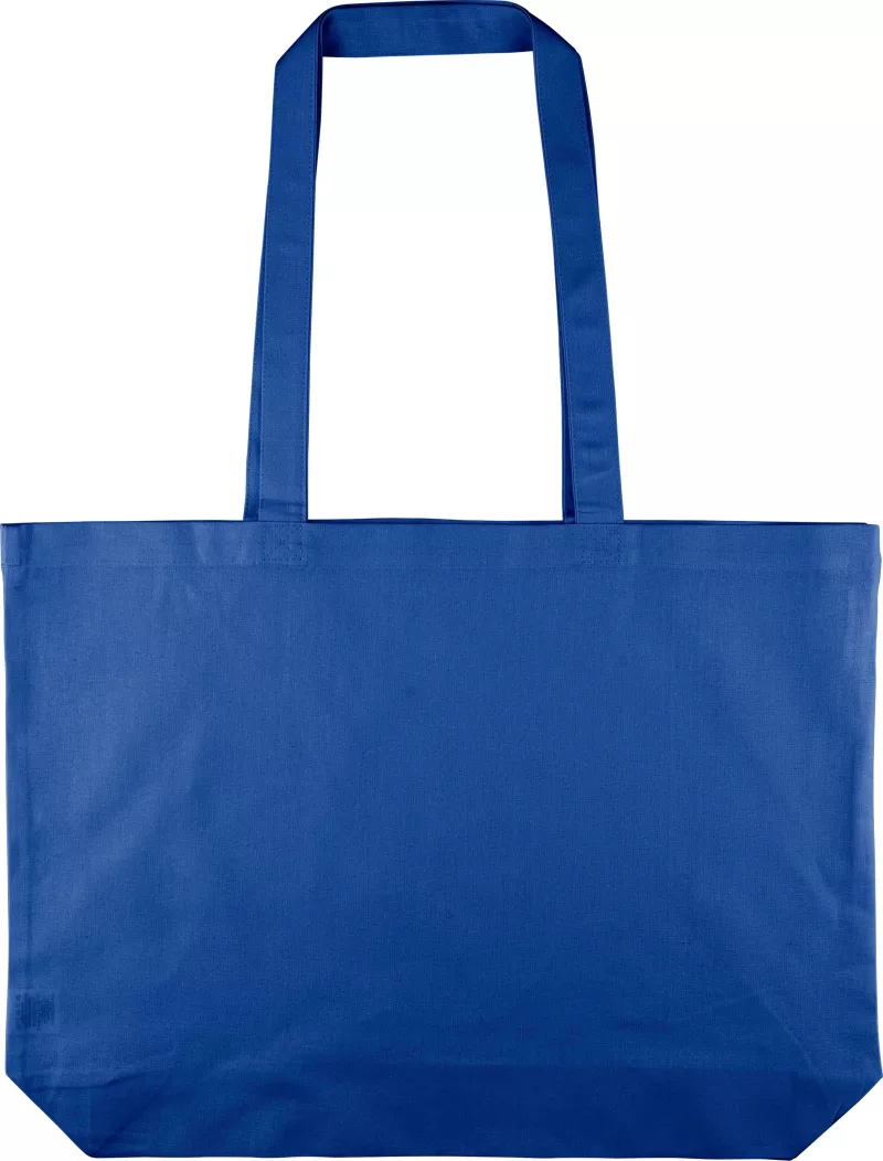Einkaufstasche Tarin – Baumwolle – Bodenfalte 10 cm, blau