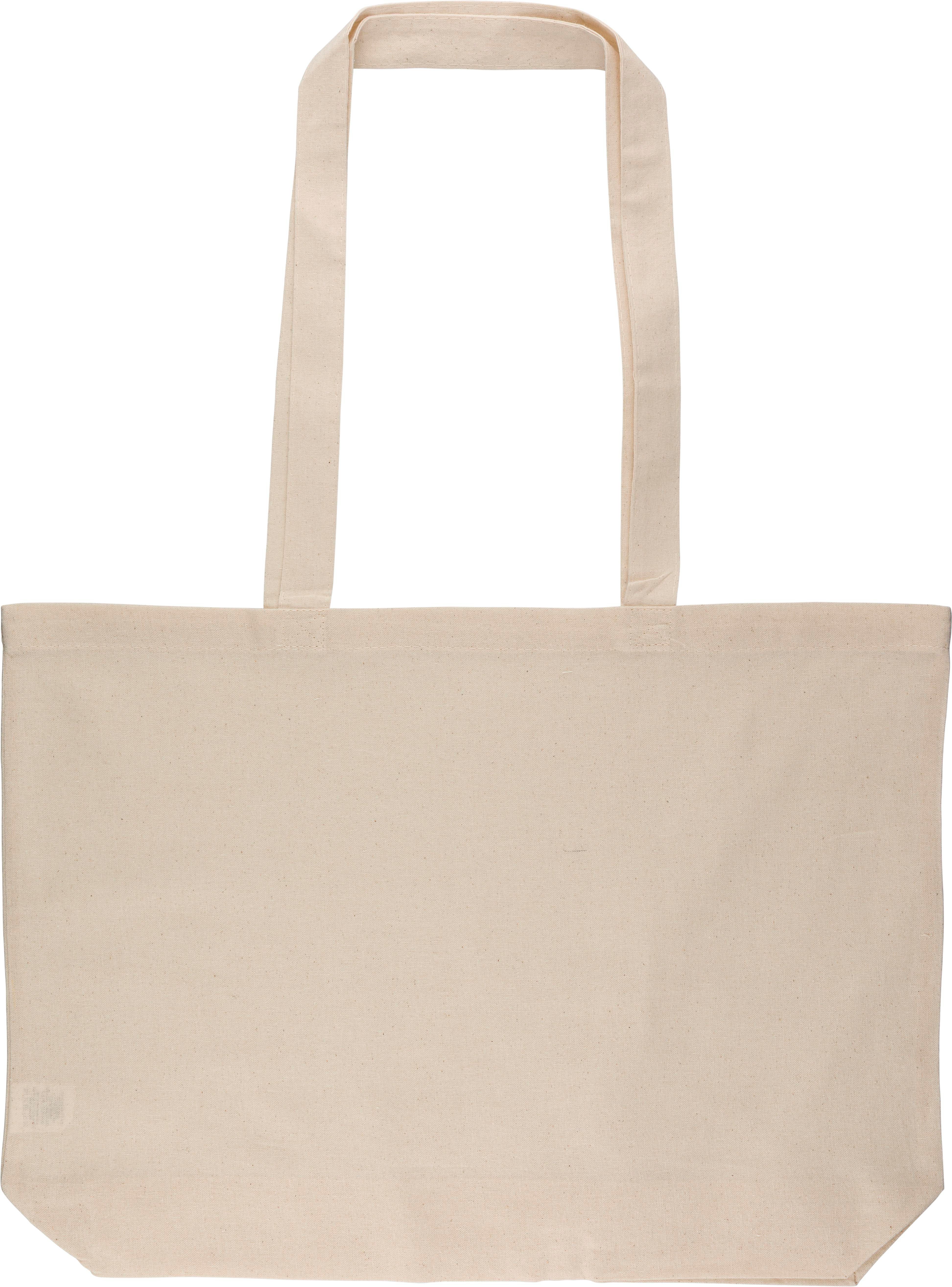 Einkaufstasche Isak – Baumwolle – Bodenfalte 10 cm, khaki