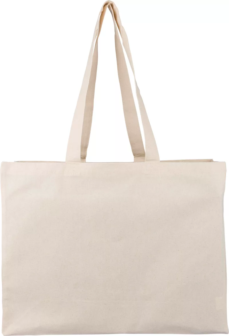 Sac de courses Novi – Coton – Forme D, kaki écru