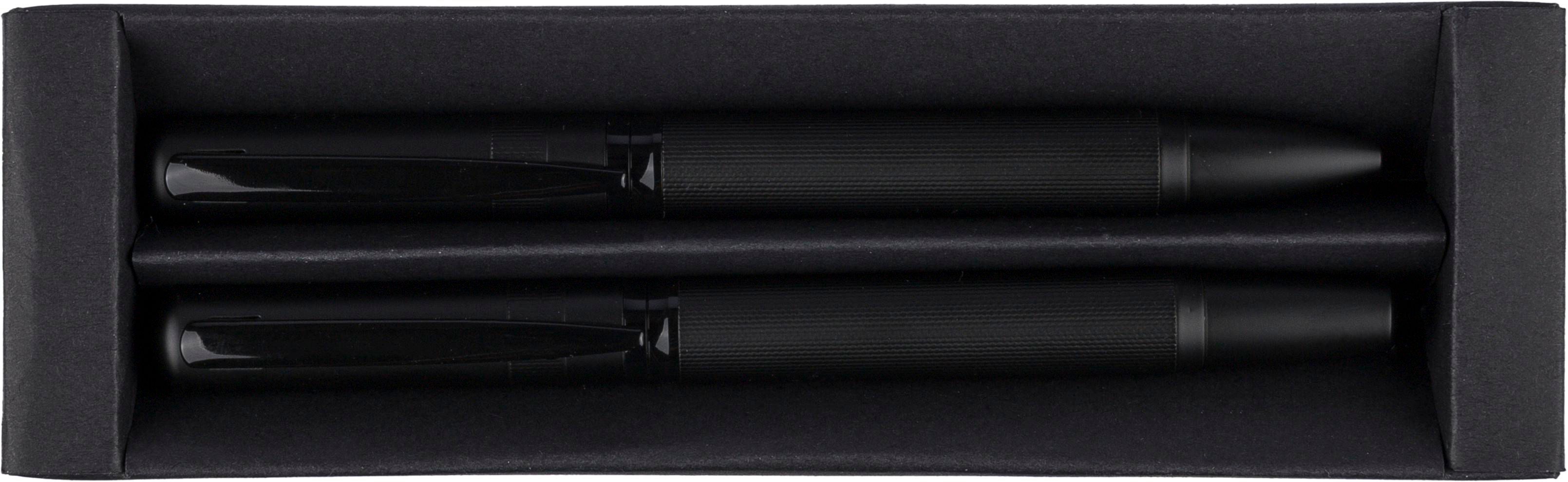 Pen set Adel – Ecobrass – 2 items, black