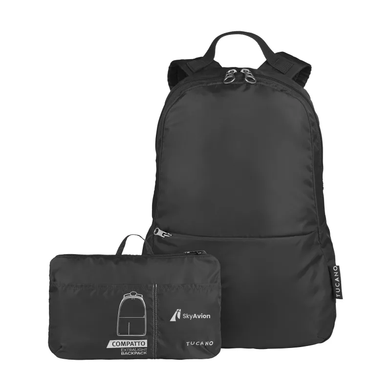 Tucano backpack Compatto – Foldable, black