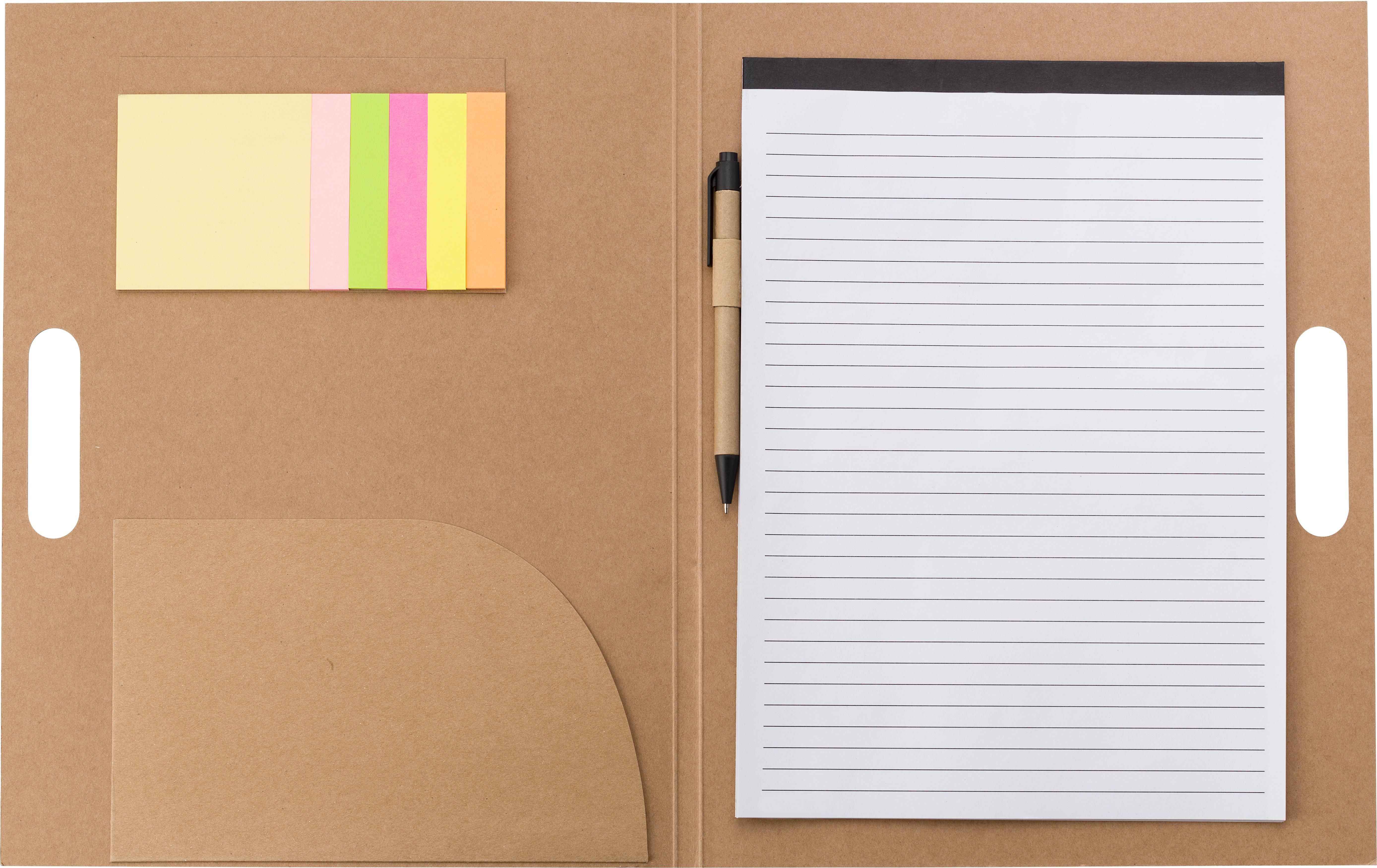 Haftnotizen-Mappe Charlie – Karton – A4, braun