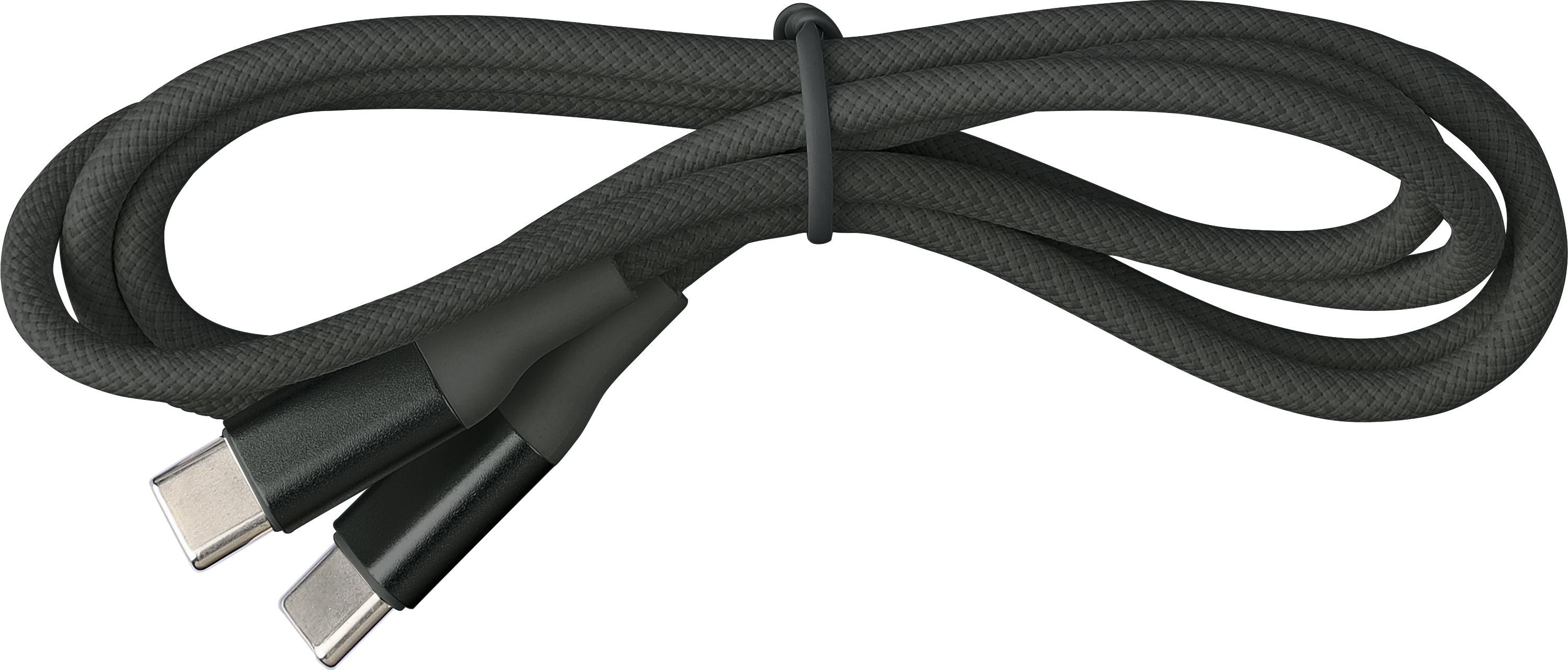 Câble de charge Jacob – Nylon – USB-C, noir