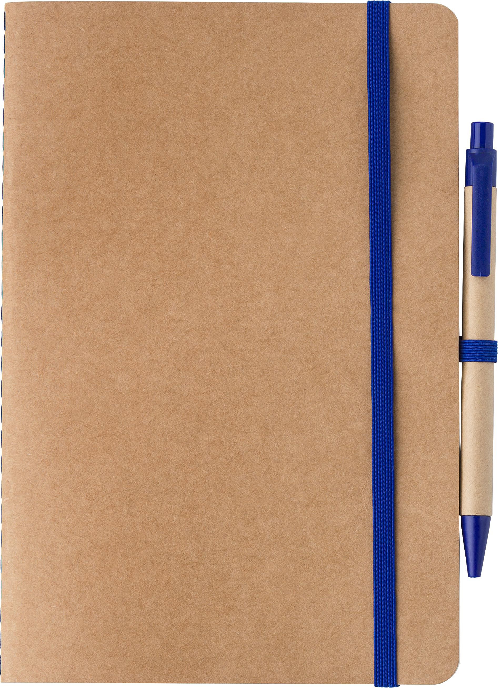Notizbuch Theodore – Karton – A5 – Blanko – Mit Stift, kobaltblau