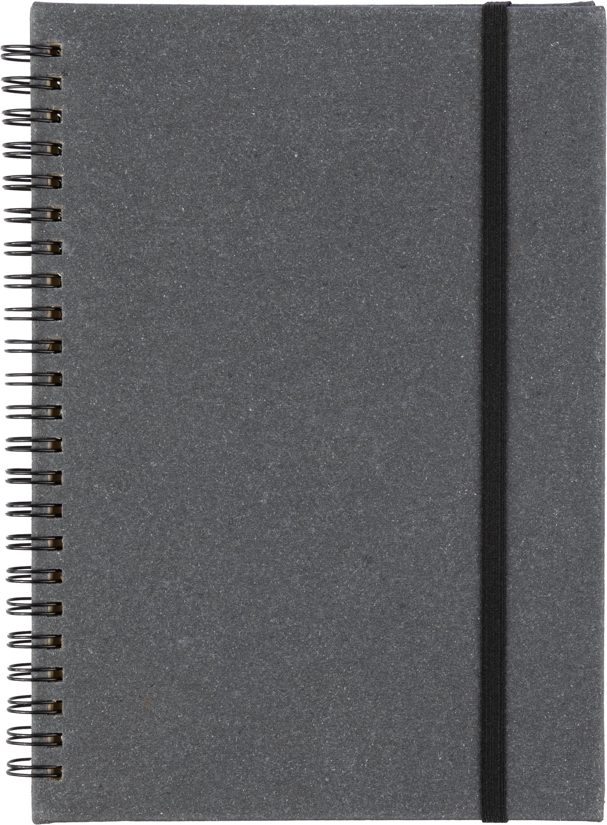 Notebook Egon – Leather – A5 – Lined, black