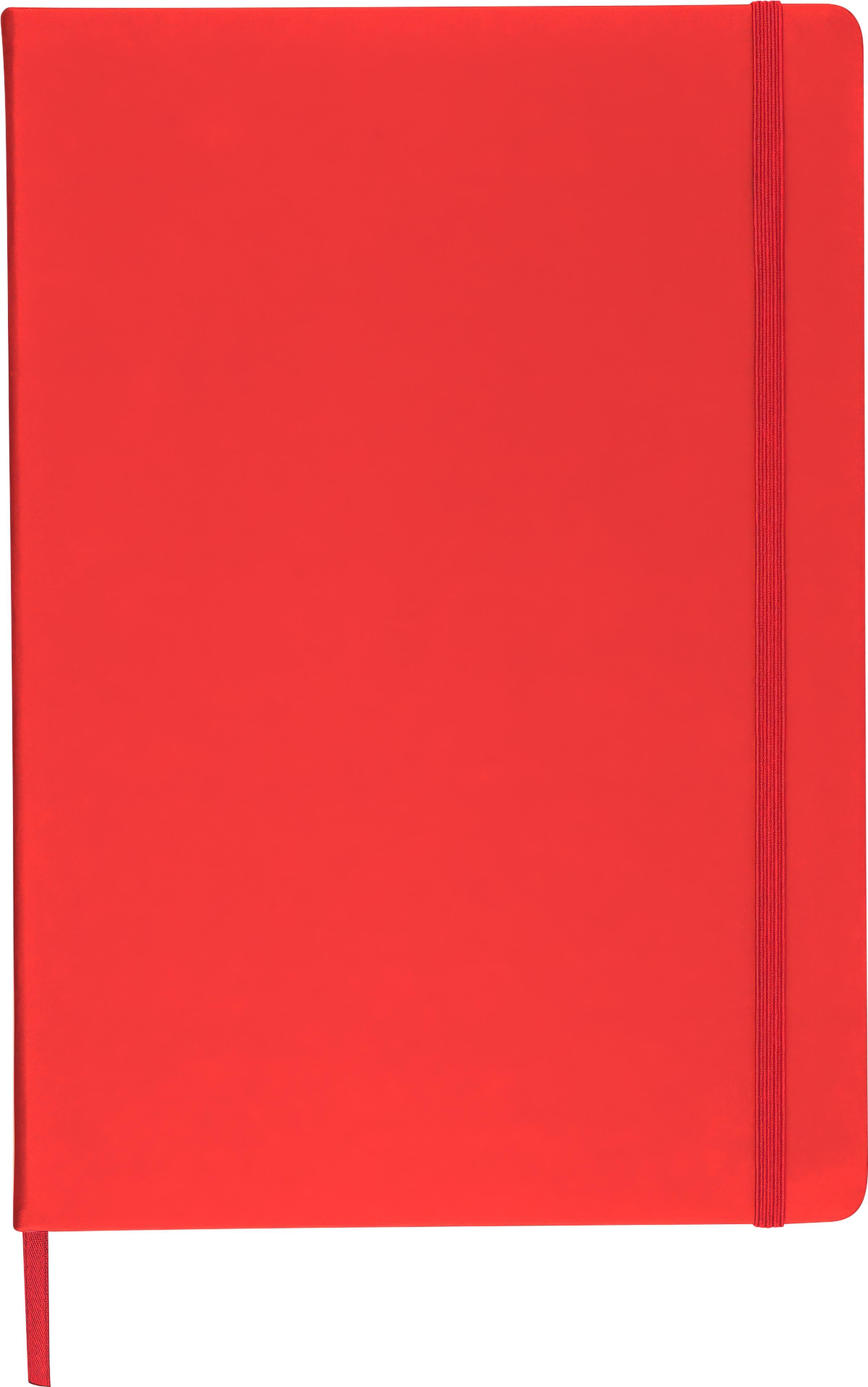 Carnet Azure – PU – A4 – Ligné, rouge