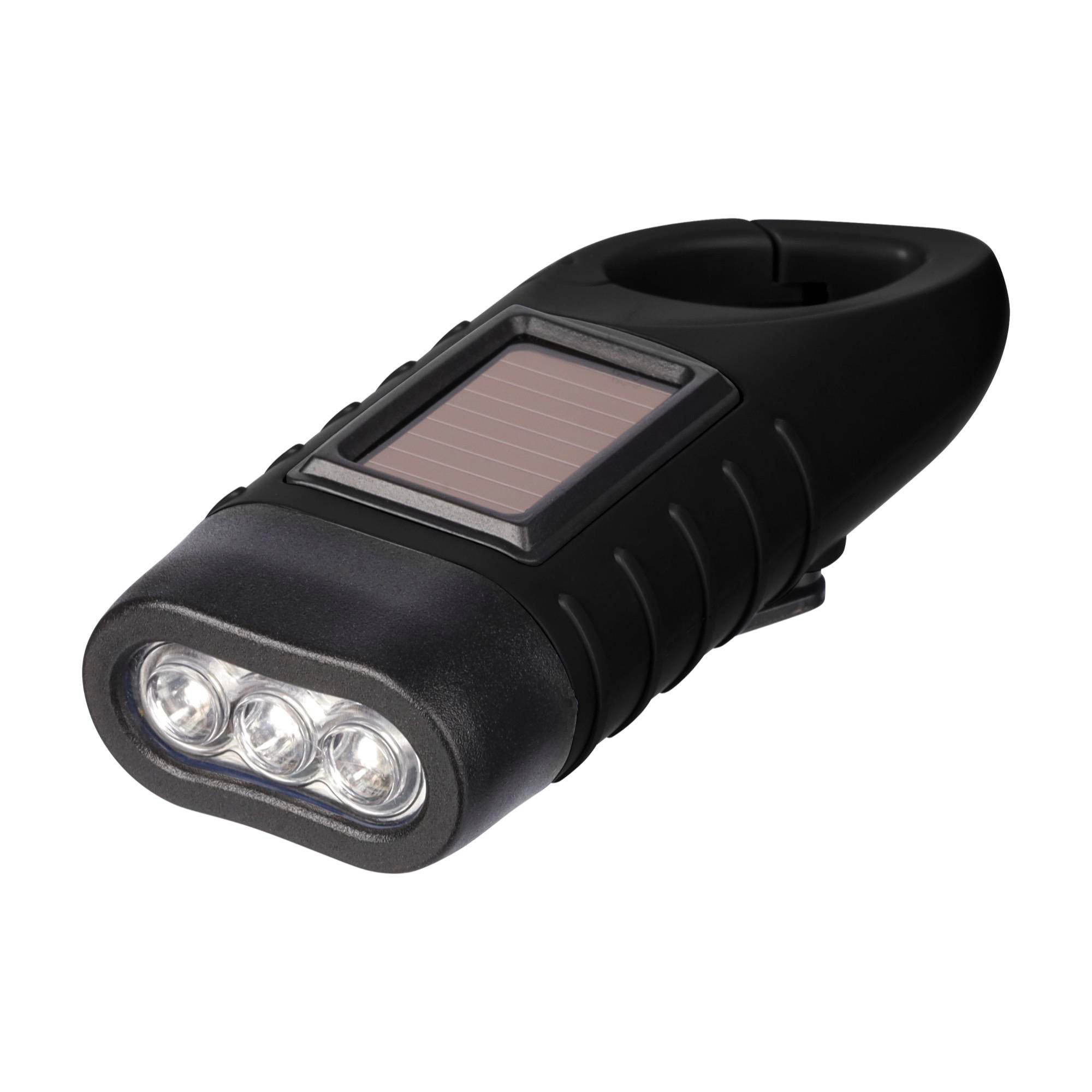 Solar-Taschenlampe Kano, schwarz
