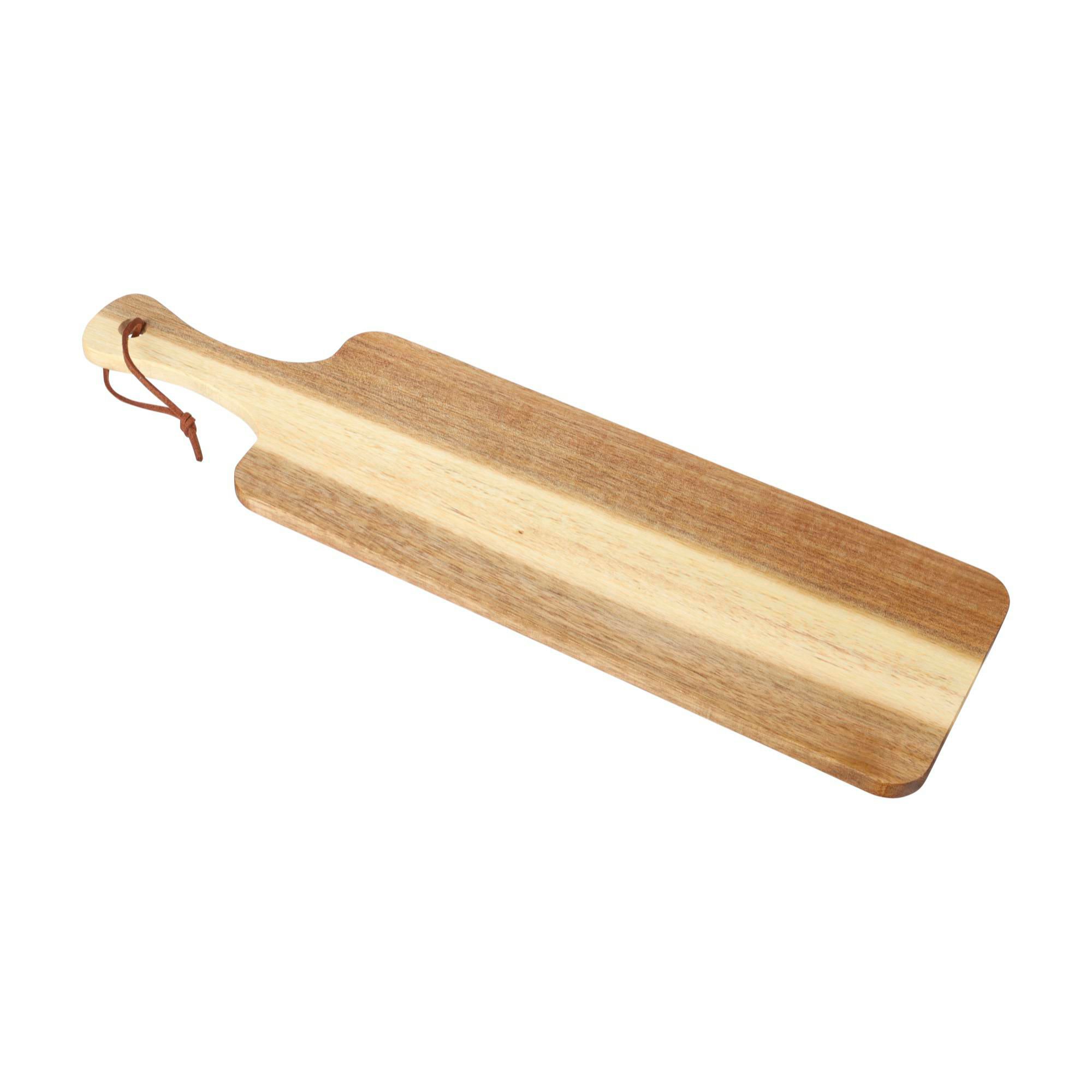 Cutting board Walter – Acacia – With handle, brown