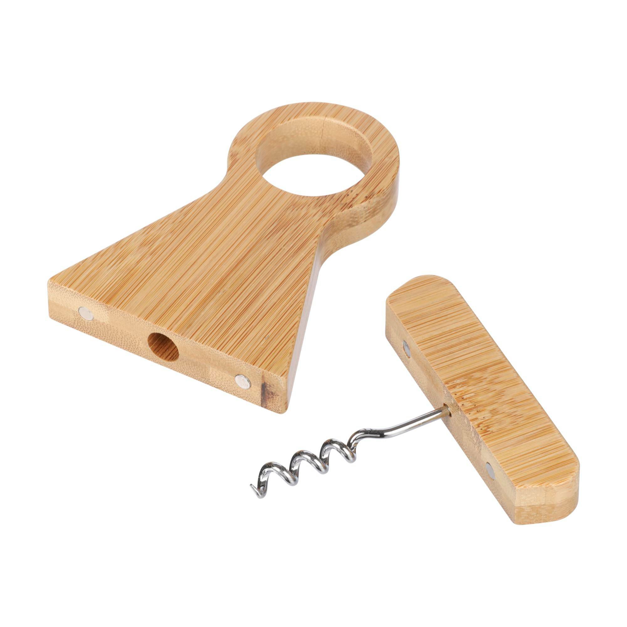 Weinflaschenhalter Vincio – Bambus, braun