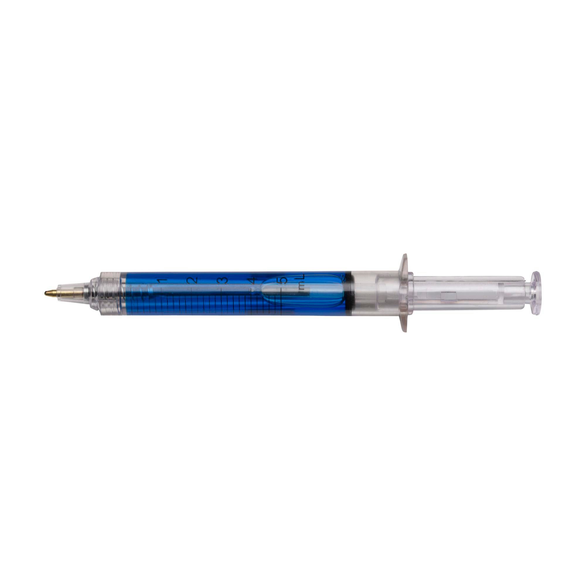 Stylo Dr. David – Forme seringue, bleu clair