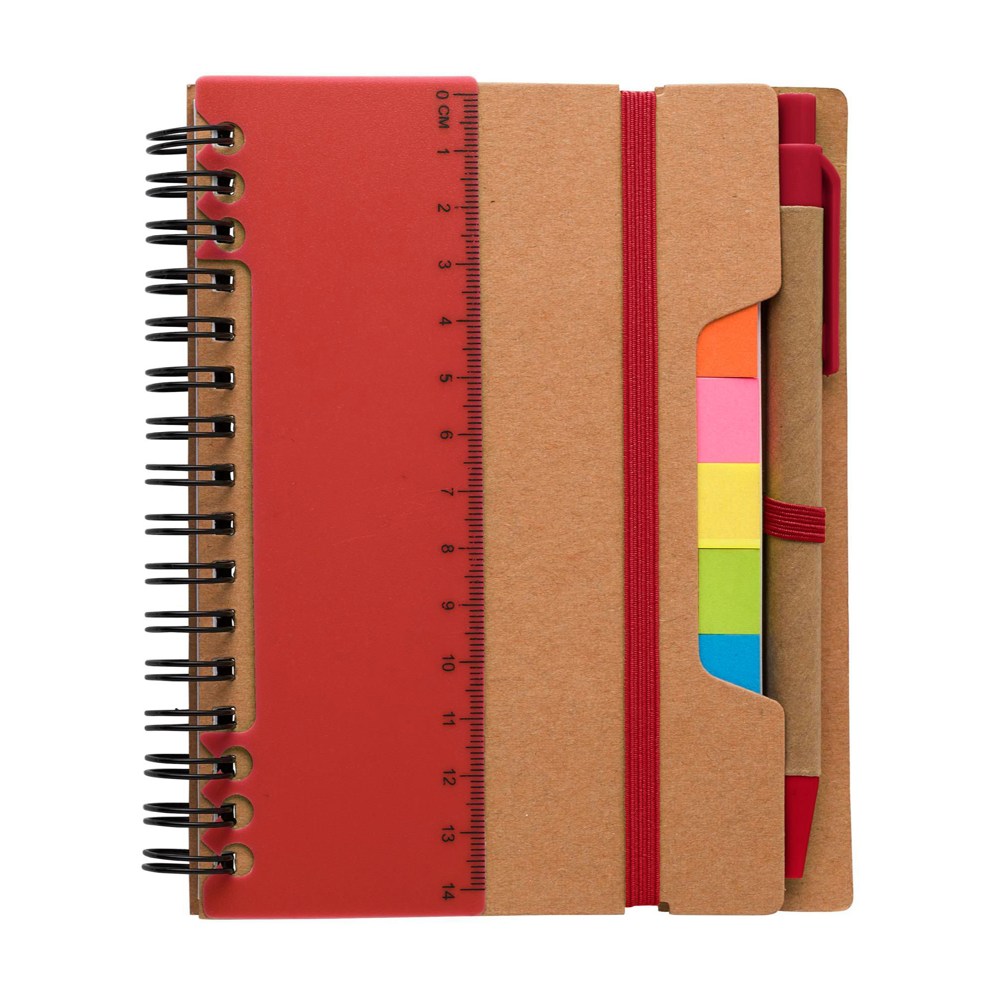Carnet de notes Stella – Papier – Ligné, rouge