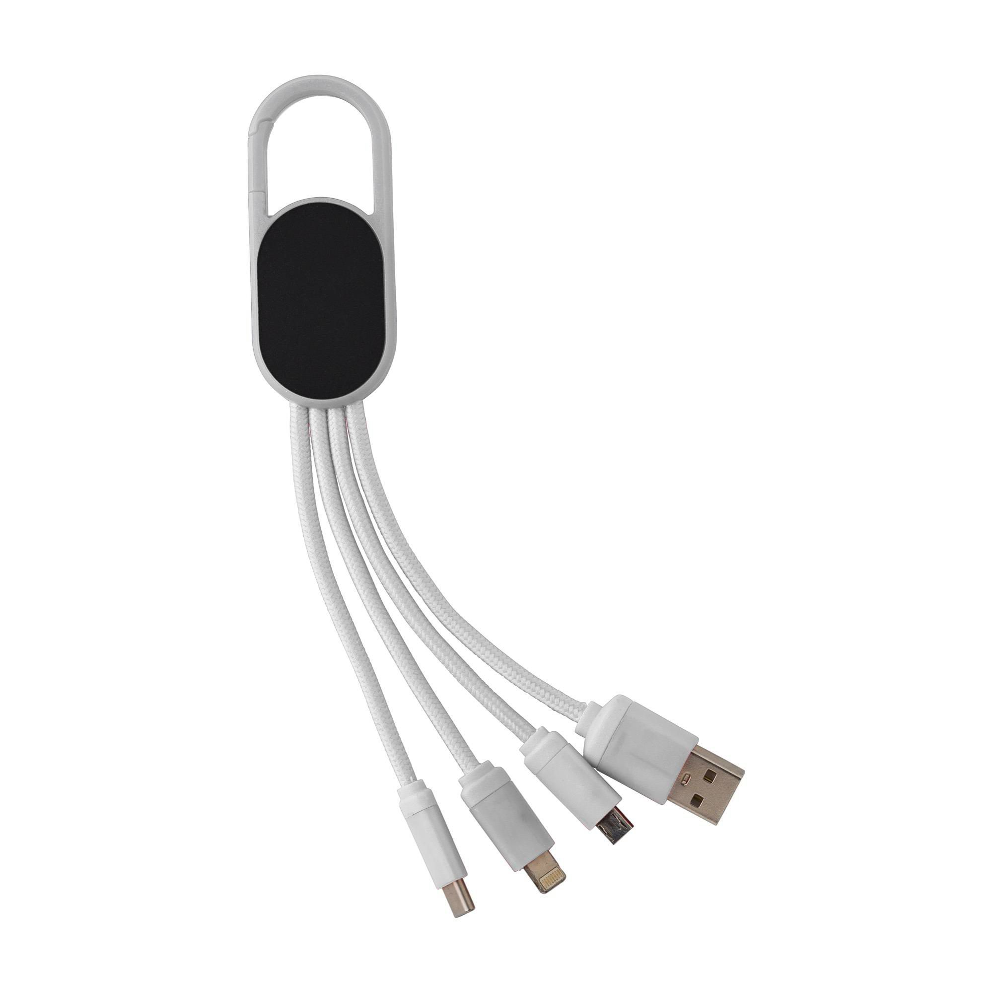 Ladekabel Idris – 4-in-1, weiß