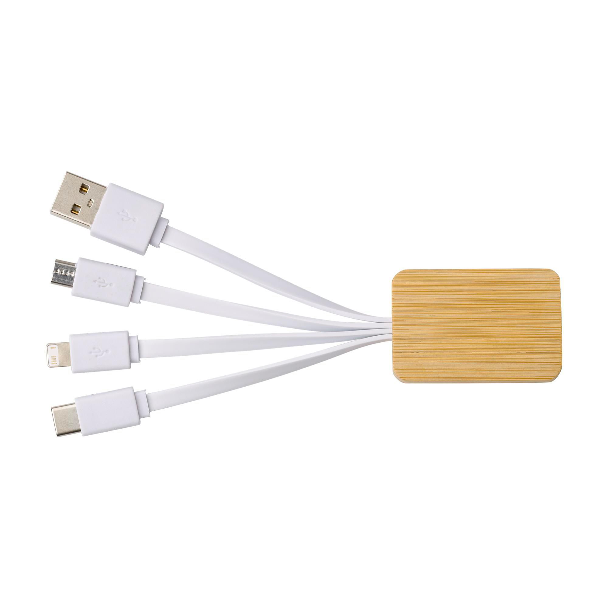 Charging cable Brandan – 3-in-1, white
