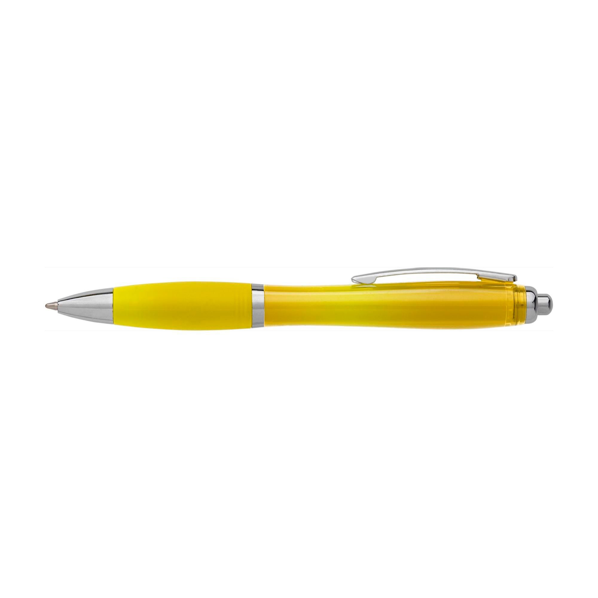 Ballpen Newport – Rubber grip, yellow