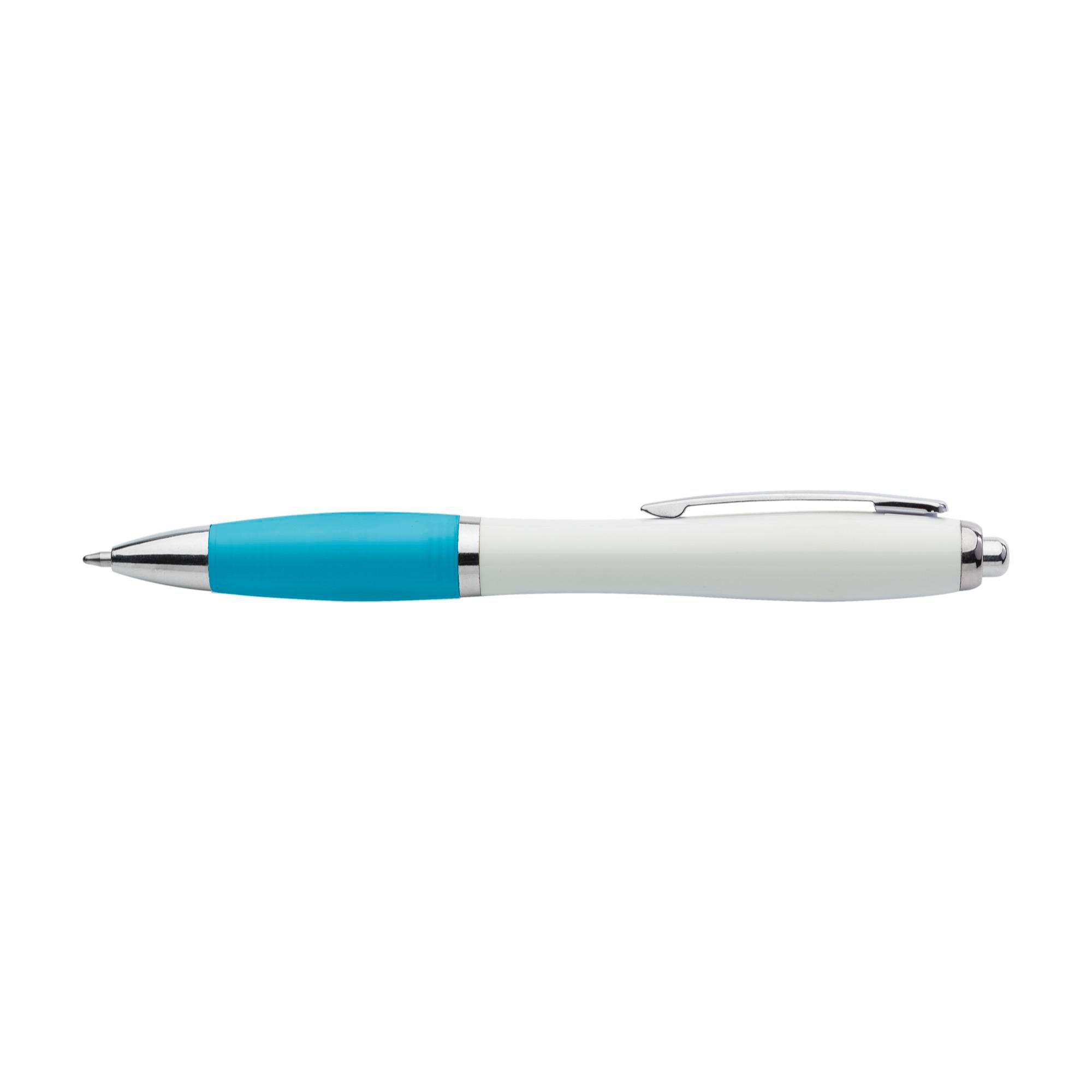 Ballpen Swansea – Rubber grip, light blue