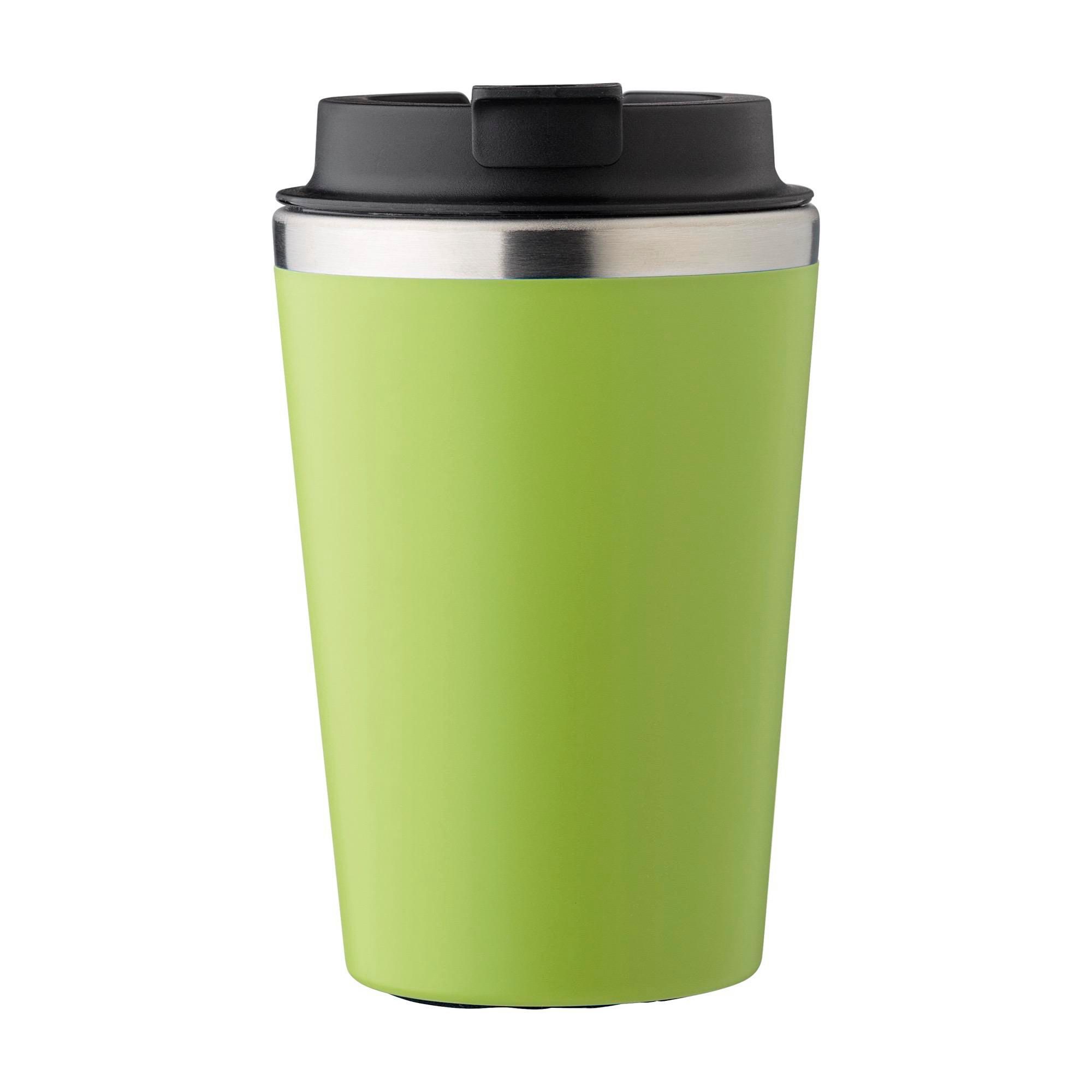 Double-walled travel mug Shay – 350 ml, lime