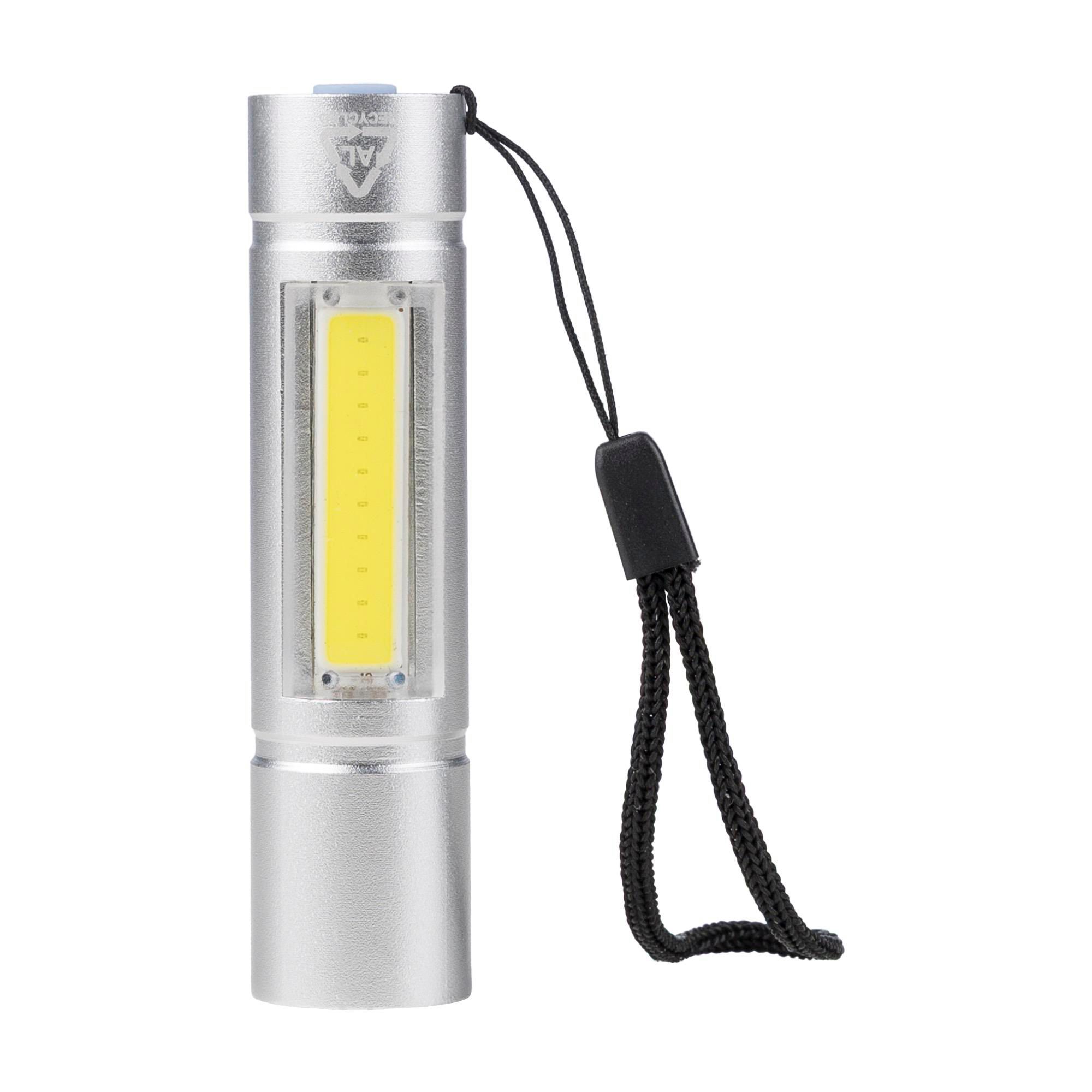Taschenlampe Sami – Aufladbar, silber
