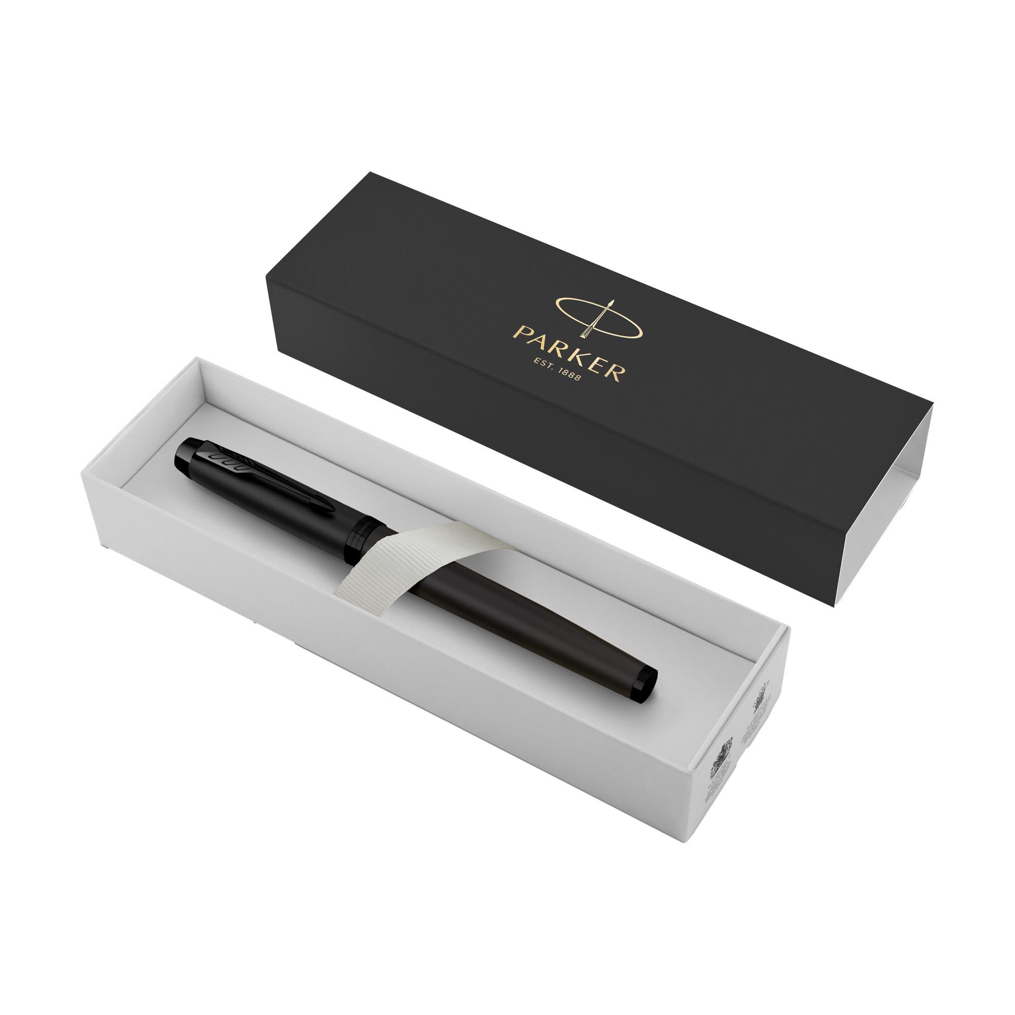 Parker IM Achromatic Rollerball – Black ink, black