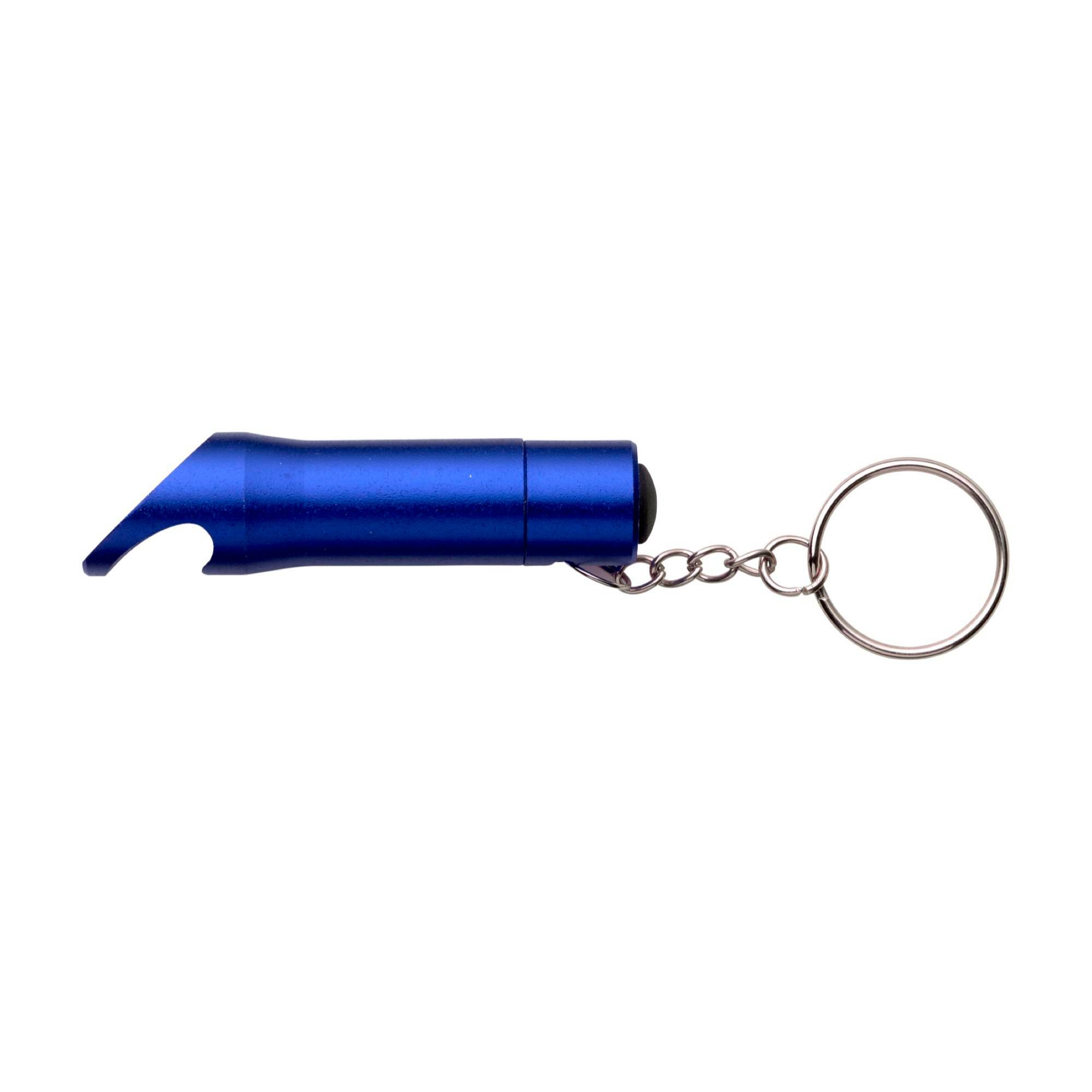 Porte-clés avec décapsuleur Carla, bleu cobalt