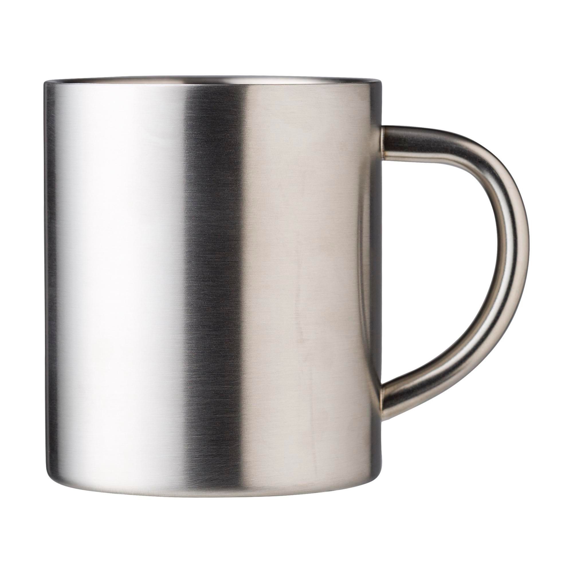 Chope à boire Braylen – Inox – 250 ml – Double paroi, argenté