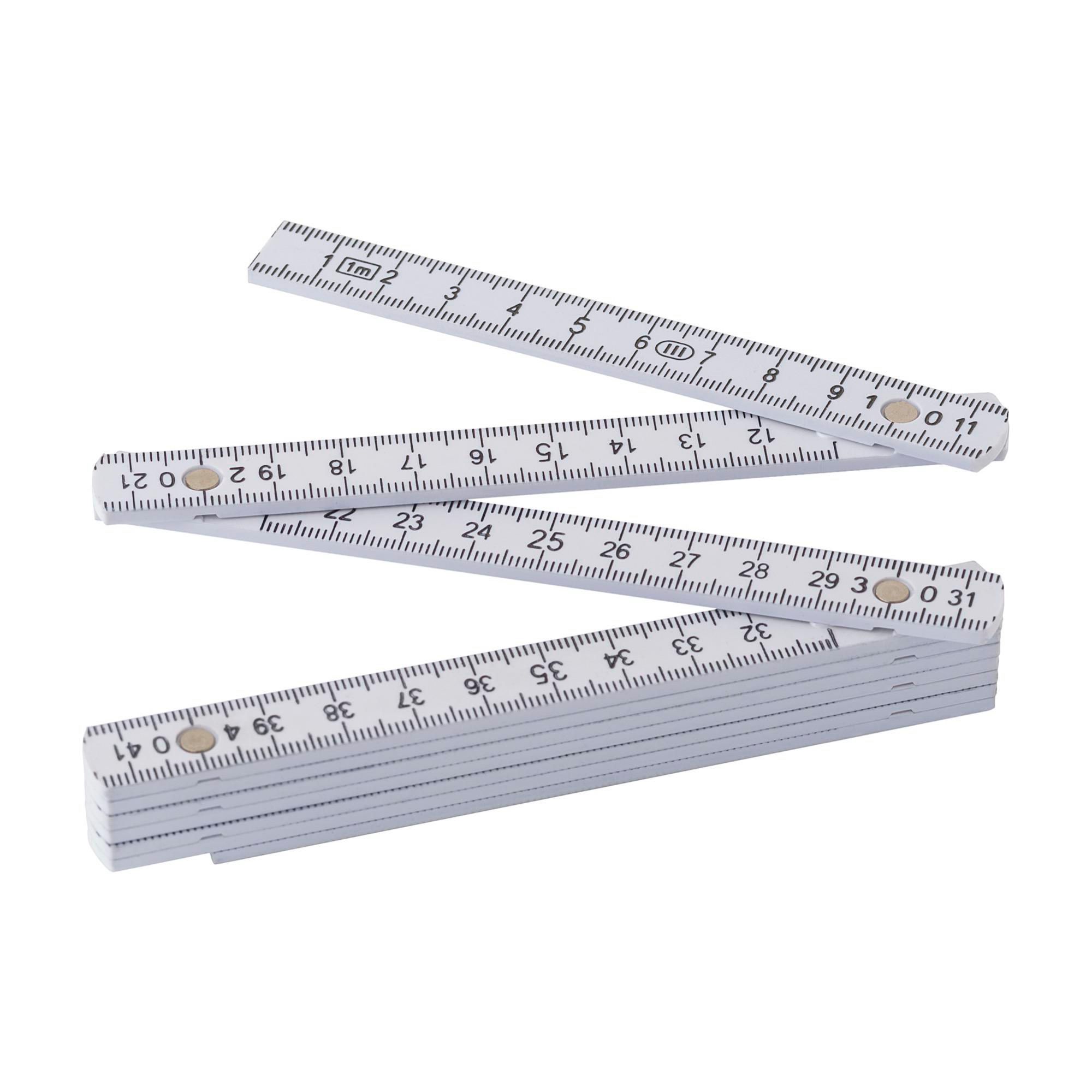 Règle Leon – Plastique – Pliable – 1 mètre, blanc