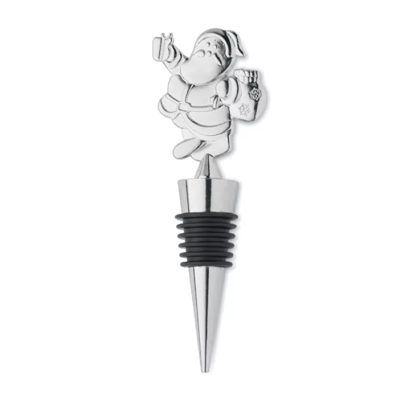 Bouchon motif Noël, Argent Mat