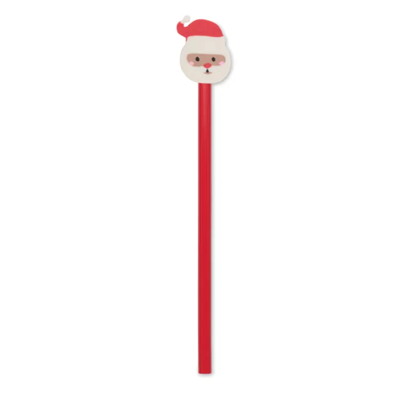 Crayon Noël avec gomme, Rouge