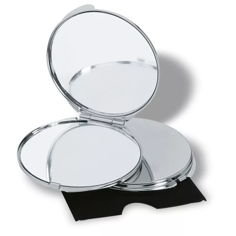 Miroir de luxe chromé, Argent Brillant